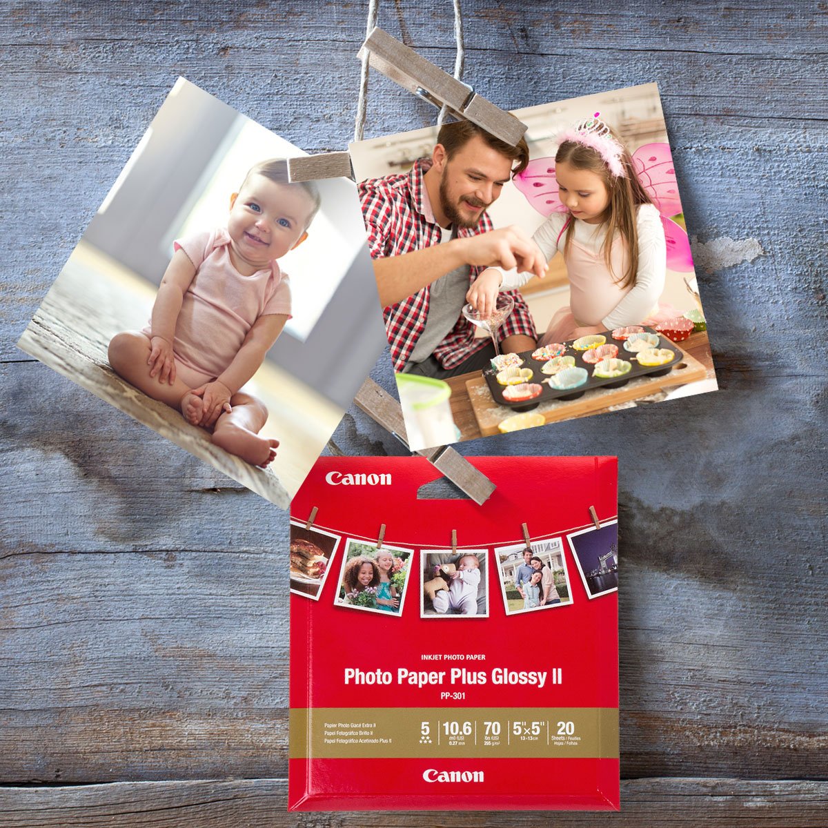 Canon Glossy Photo Paper Plus II, 4"x6"(50 Sheets)