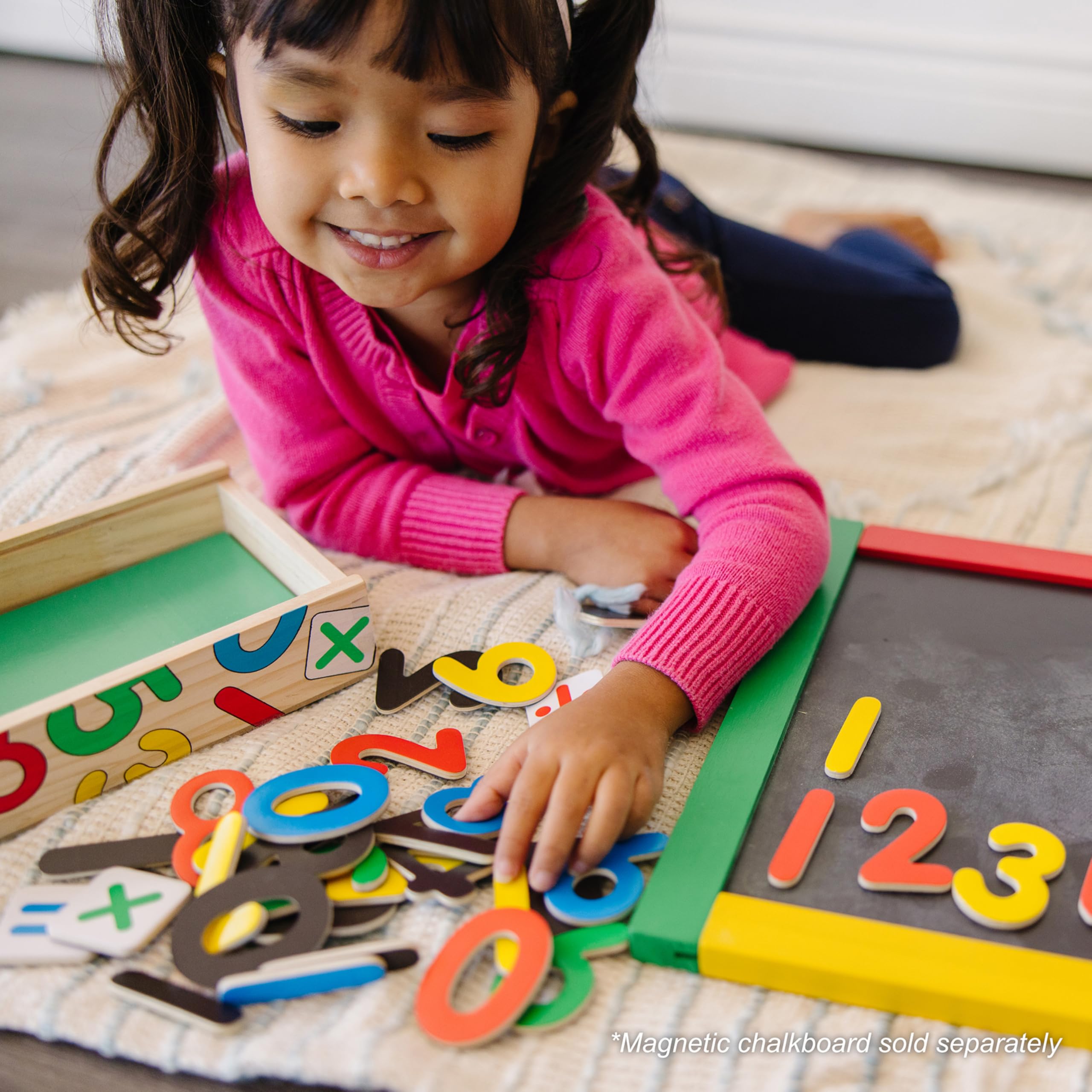 Melissa & Doug 52 Wooden Alphabet Magnets in a Box - Uppercase and Lowercase Letters