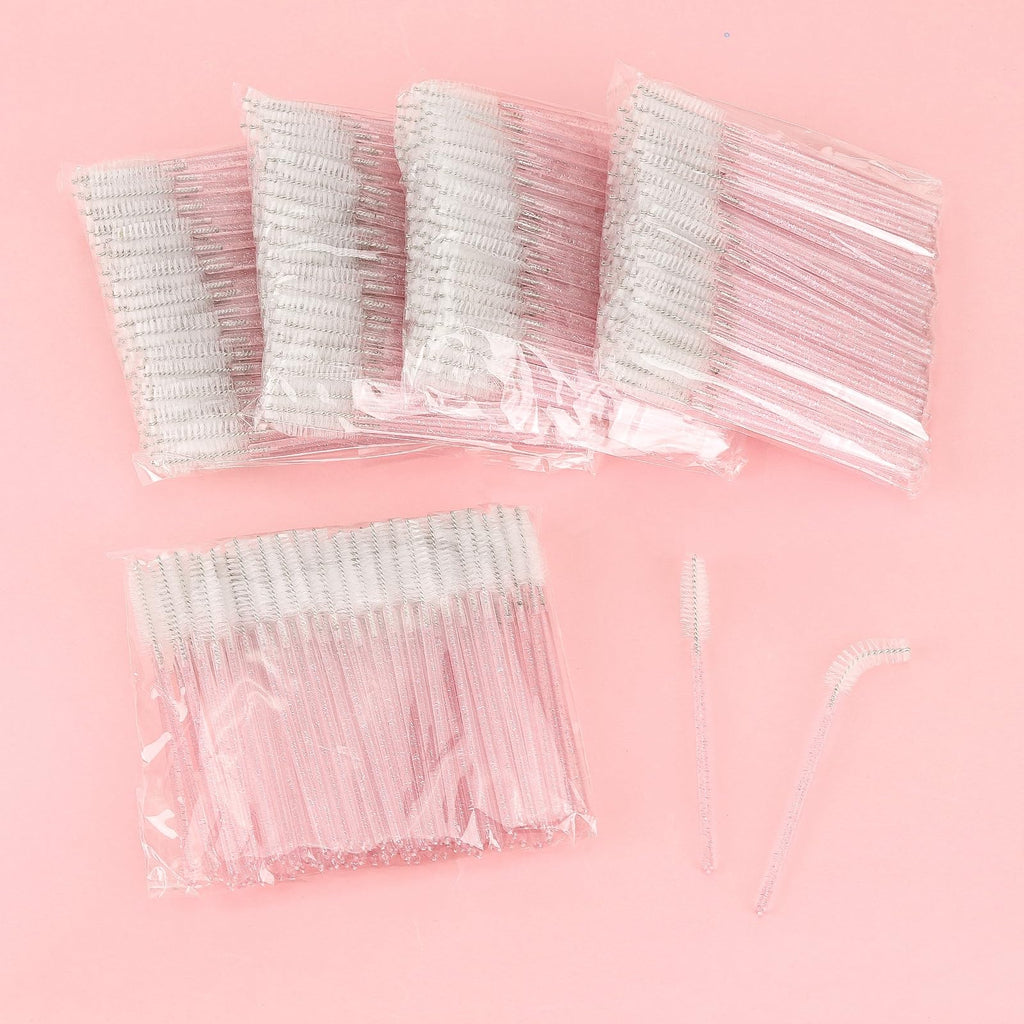 Tbestmax 500 Disposable Mascara Wands Eyelash Brush Spoolies for Eyebrow Eye Lash Extension, Makeup Brushes Applicators Kits - 5 Colors