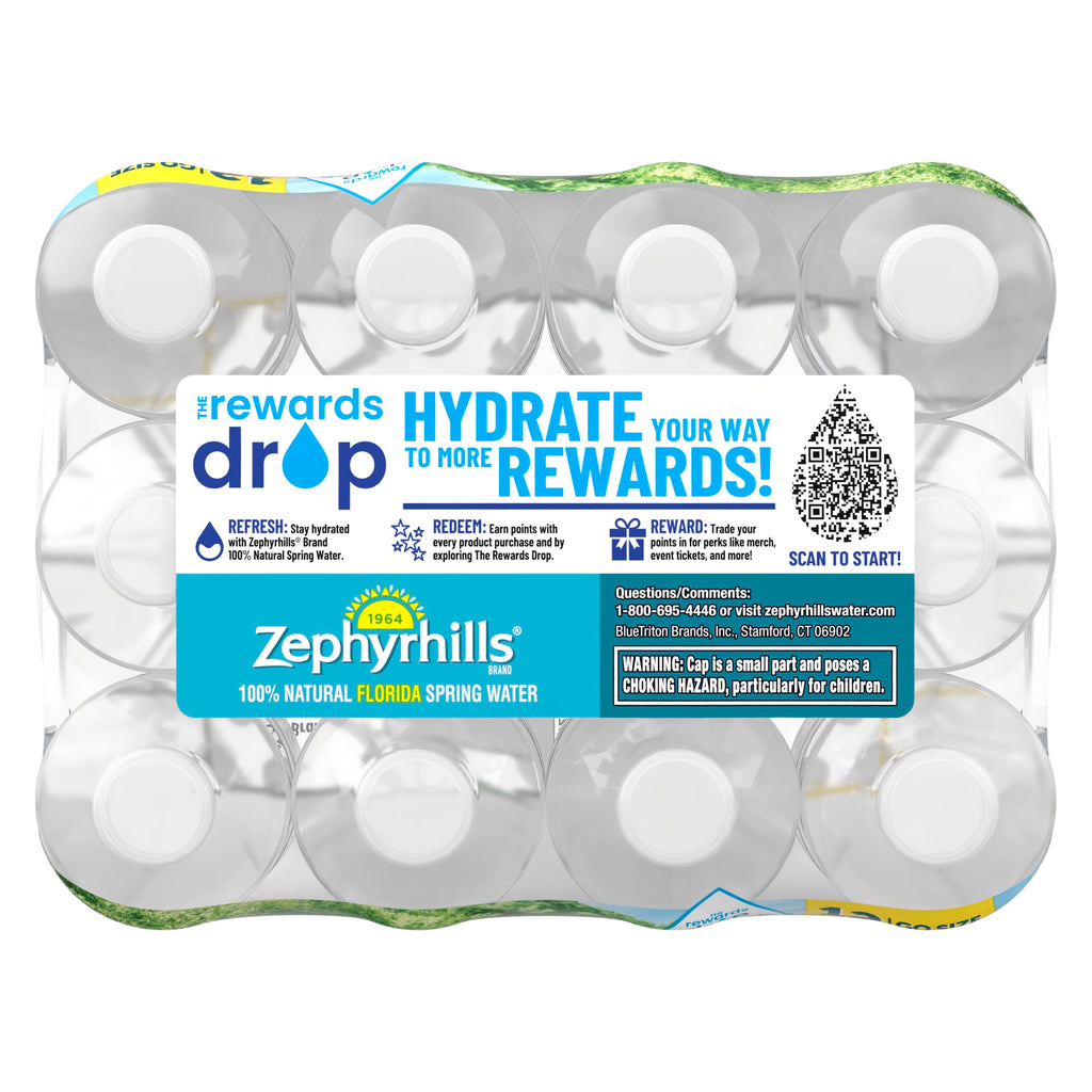 Zephyrhills Spring Water, 8 oz Mini Bottles, 48 Pack (3 Cases)