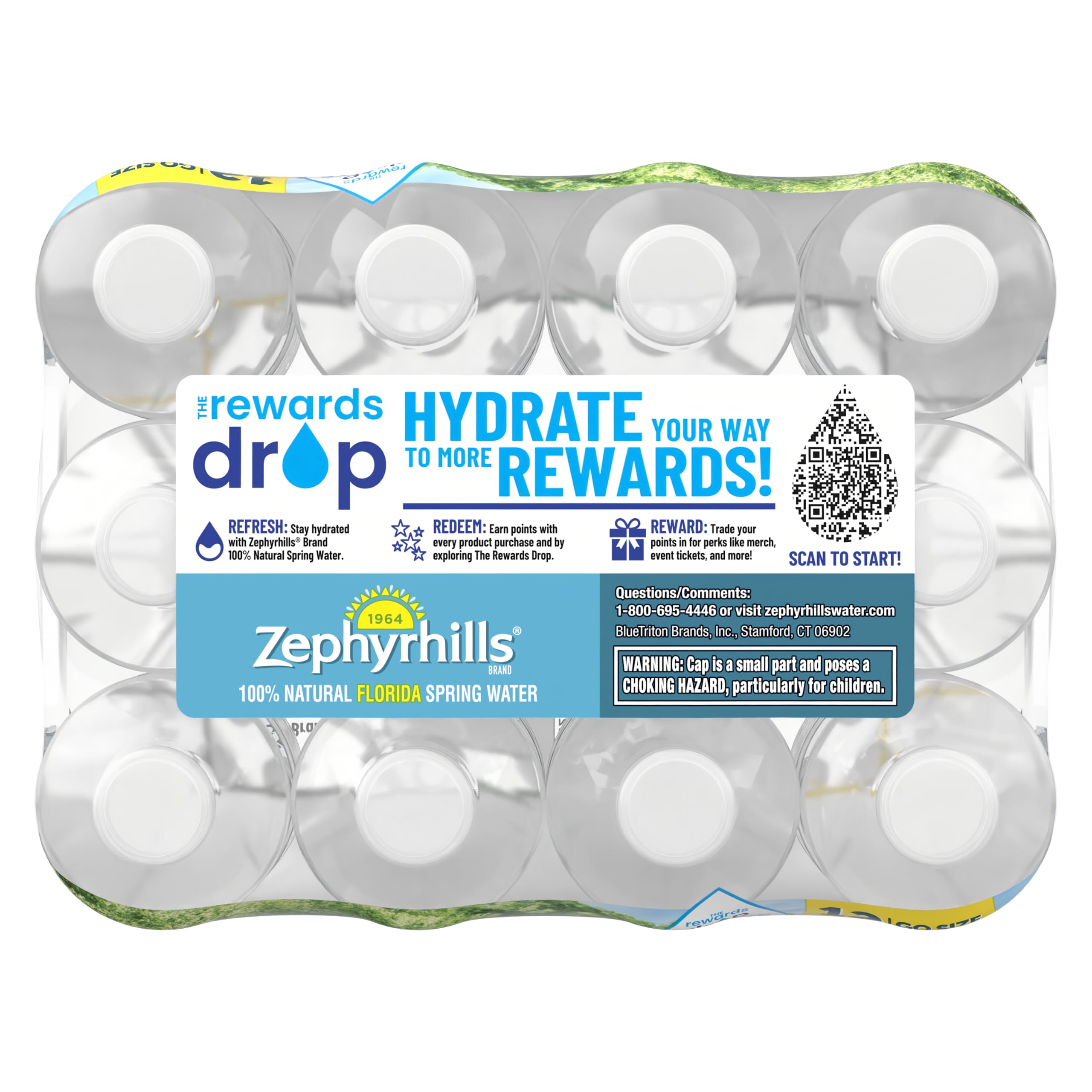 Zephyrhills Spring Water, 8 oz Mini Bottles, 48 Pack (3 Cases)