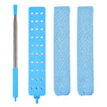 Ceiling Fan Cleaner Duster Reusable Microfiber Removable Duster with Extension Pole Adjusts 12 to 71 Inch for Cleaning Walls Bookshelves Furniture Door Window Top (Blue)