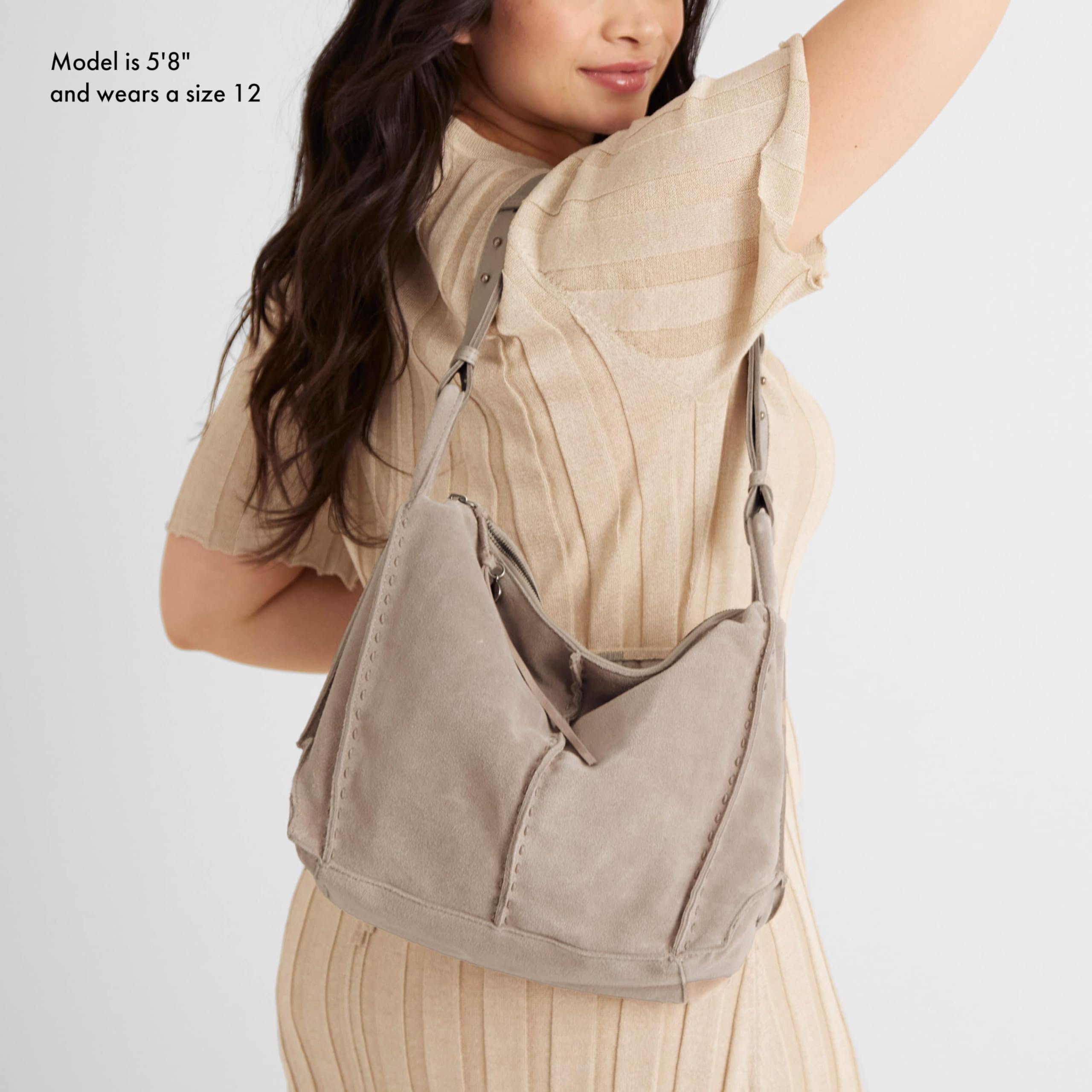 The Sak Los Feliz Hobo Purse - Premium Large Leather Women's Handbag for Everyday & Travel - Durable Purse With Zipper Pocket