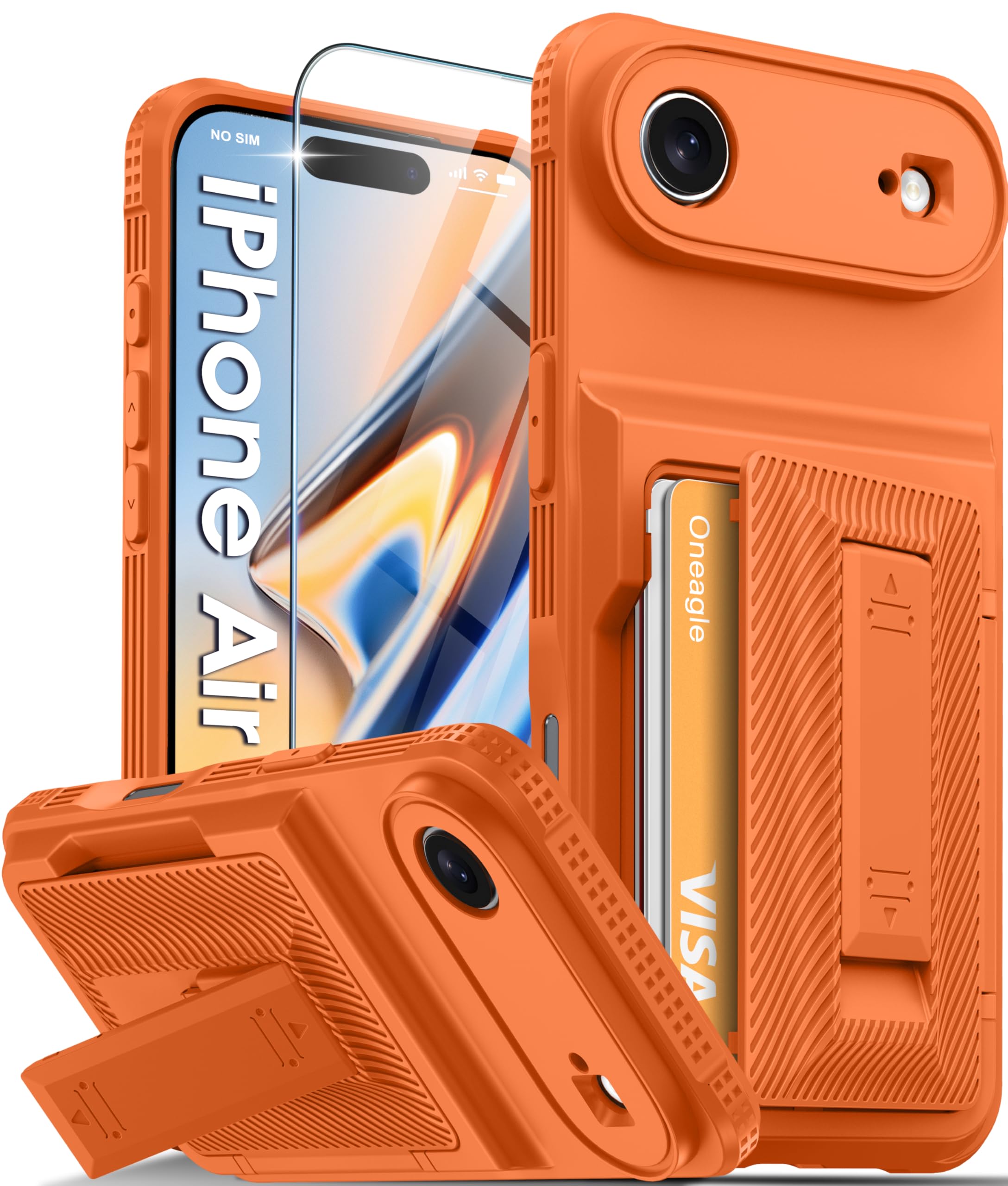 Oneagle Wallet for iPhone 16 Pro Max Case with Card Holder (4-5 Cards) [RFID Blocking] [Privacy Screen Protector] Full Camera Protection & Kickstand, 15FT Shockproof Phone Case for iPhone 16 Pro Max