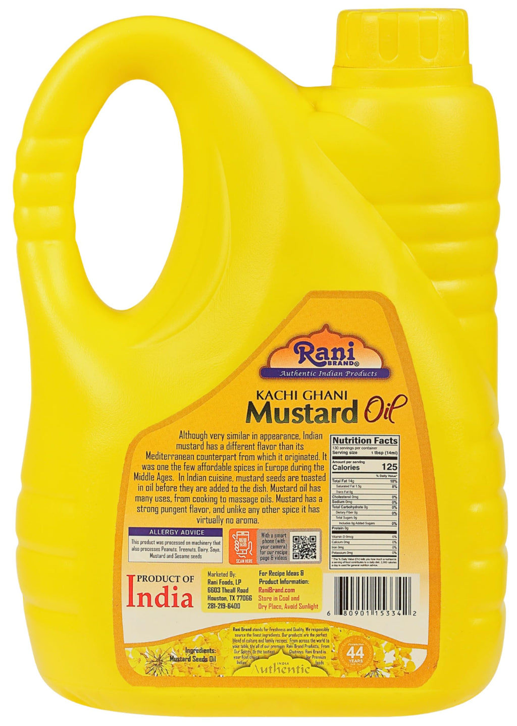 Rani Premium Oils Combo Set of 3 - Peanut Oil, Mustard Oil, Sesame Oil 16.9 Ounce (500ml) ~ Cold Pressed | 100% Natural | Kosher | NON-GMO | Vegan | Gluten Free