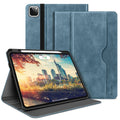 H HOLIMET Case for iPad Pro 12.9 2022 6th/5th/4th/3rd Generation with Pencil Holder Pocket Folio Stand Cover Soft TPU Back Shockproof, Auto Sleep/Wake,Vegan Leather