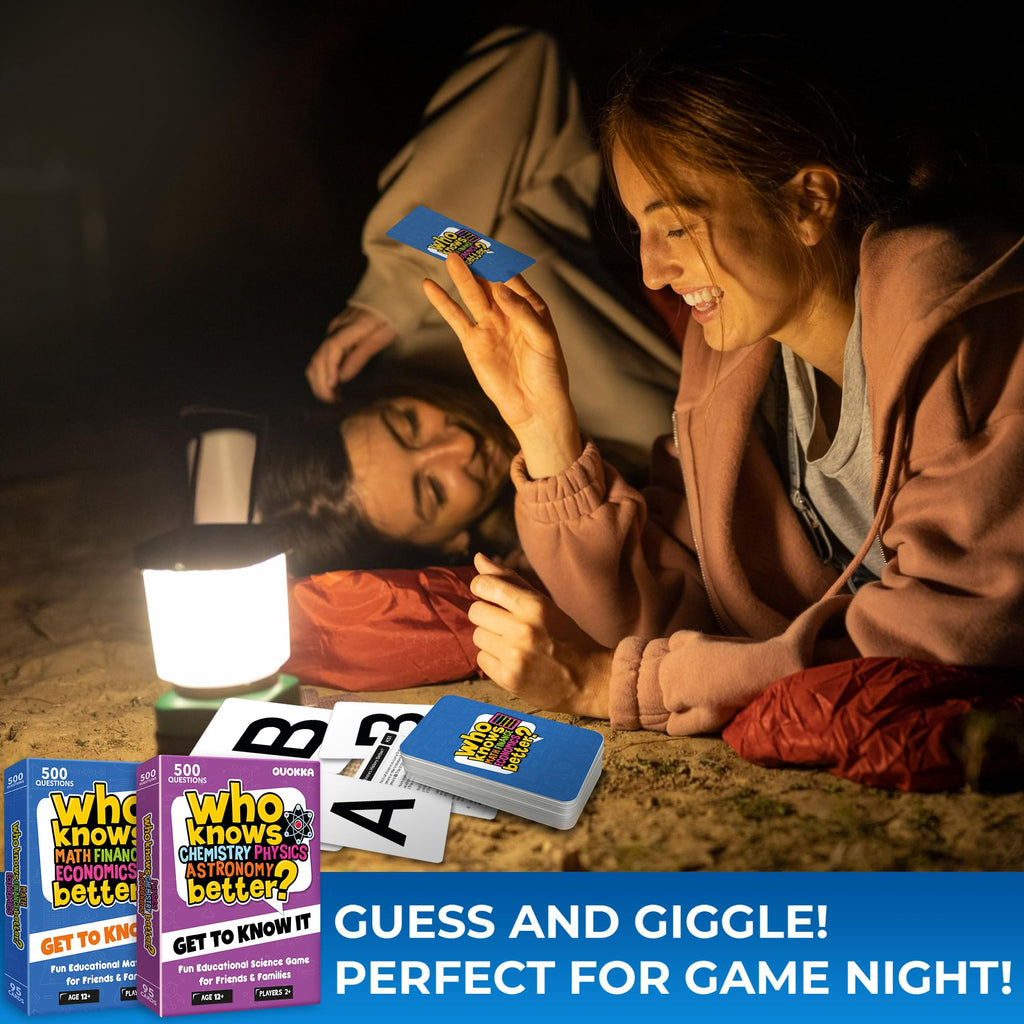 Family Board Games for Kids and Adults - Trivia Card Games for Kids 8-12 and Adults - Who Knows Me Better for Family Game Night - 500+ Facts Questions from Ages 6-8 — Fun Travel Car Activities for 5+