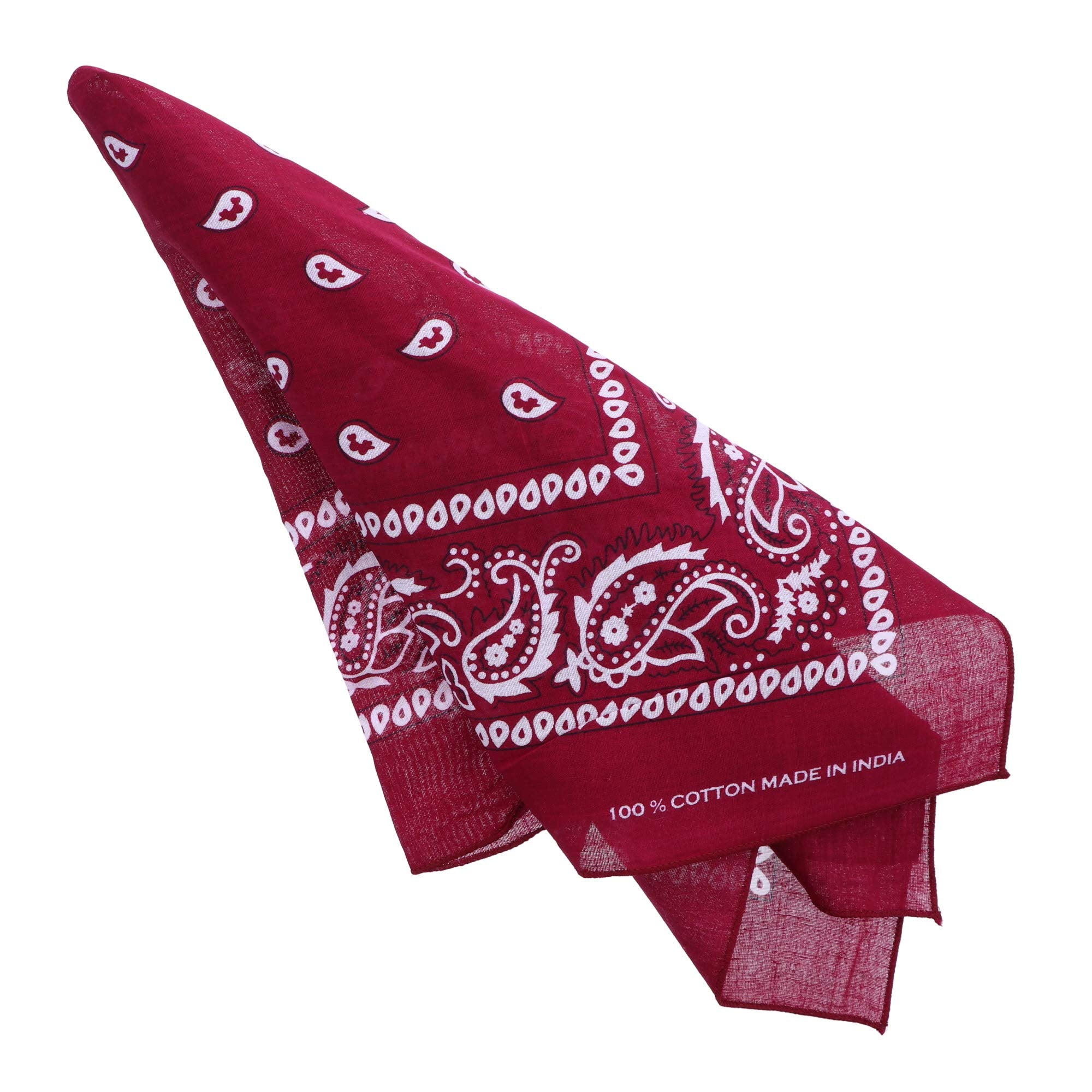 Motique Accessories Extra Large Paisley Bandana 27x27 Inch