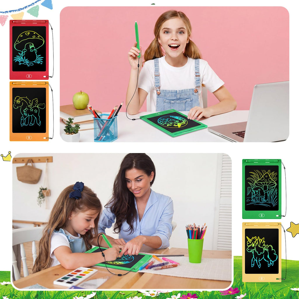 Zhehao 32 Pcs LCD Writing Tablet for Kids Bulk 8.5 Inch Colorful Doodle Board Tablet Erasable Doodle Pad Educational Toy Birthday Easter Gift for Boys Girl Age 3-10(Black)