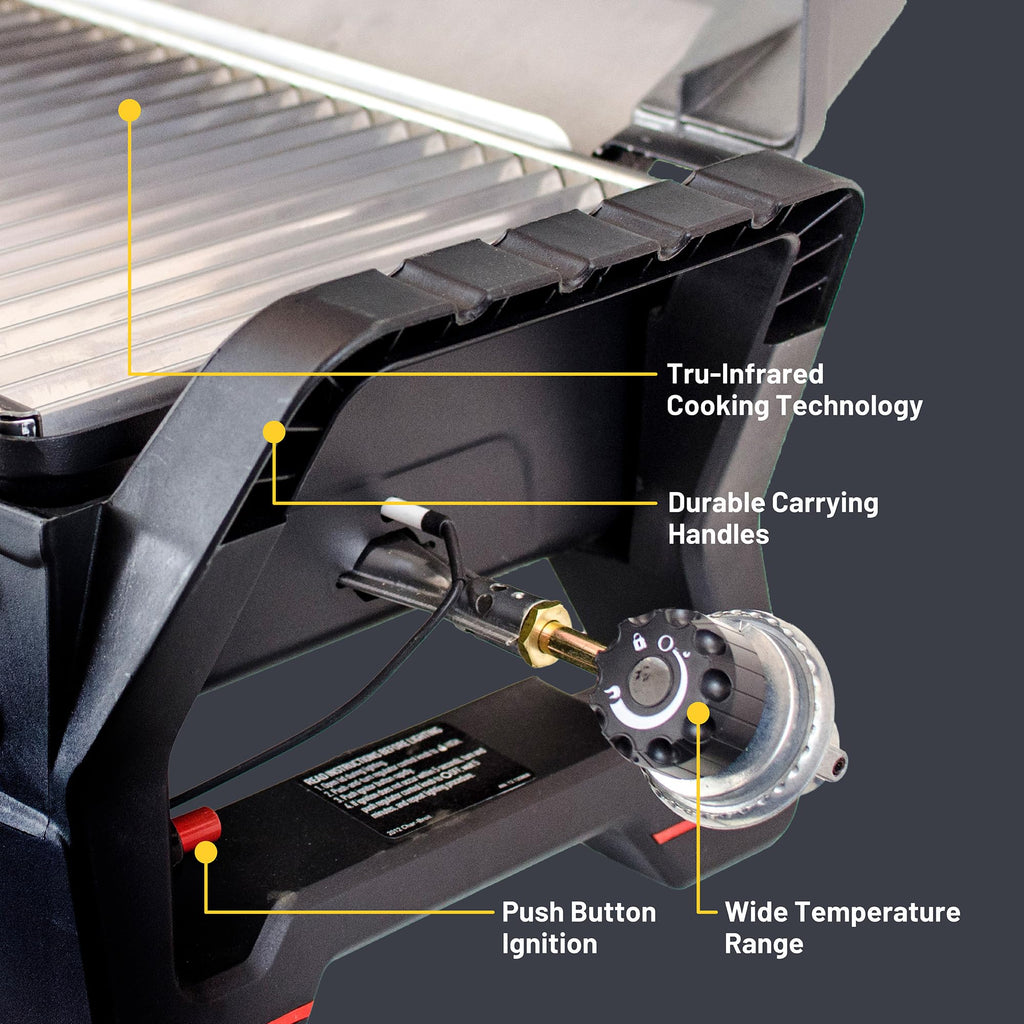 Charbroil Grill2Go X200 Portable Gas Grill, Dark Grey - 25409200