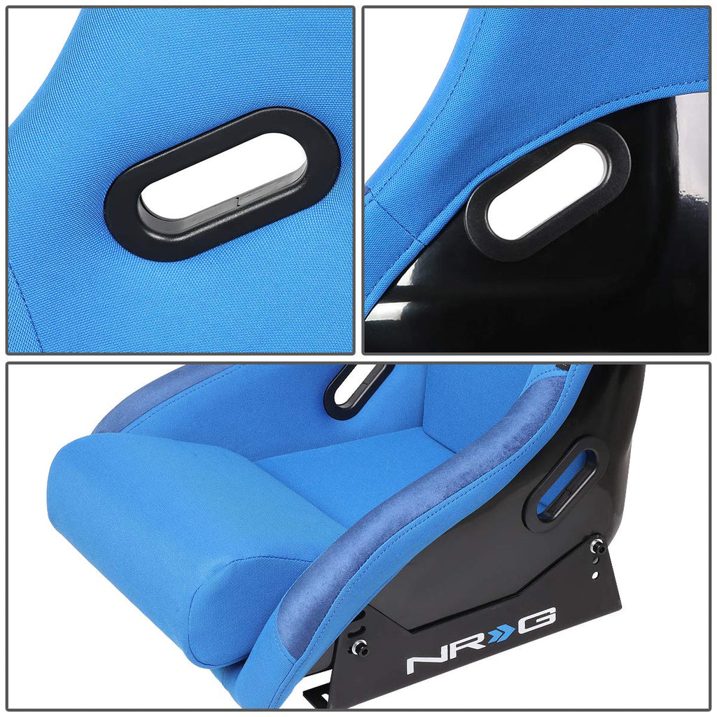 NRG Innovations NRG-FRP-330 Fiber Glass Fixed Back Bucket Racing Seat (Small), 4 pt Harness Compatibility, Black Seat Cover, 19"W X 18" D X 34" H