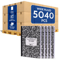3 Pack - EPI Marble Hardcover Wide Ruled Composition Notebook | 200 Pages (100 Sheets), 9.75 x 7.5 in, Sturdy Sewn Binding | School, Office, Journaling, Notes