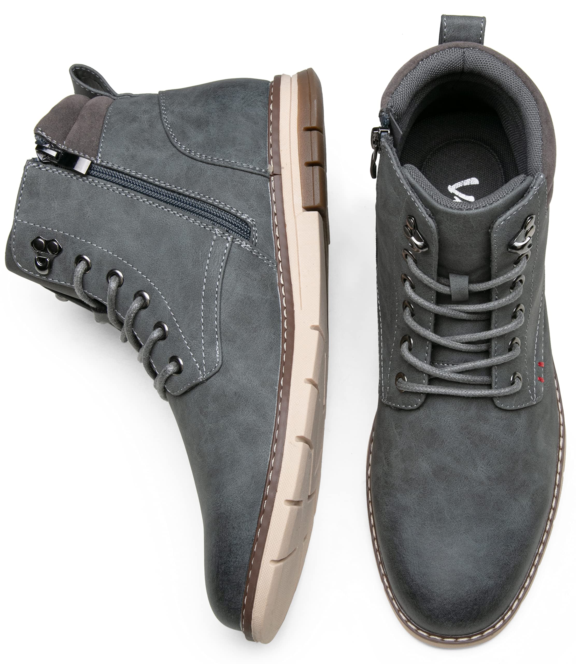 Vostey Boots for Men Casual Dress Shoes Fashion Waterproof Men's Motorcycle Boots