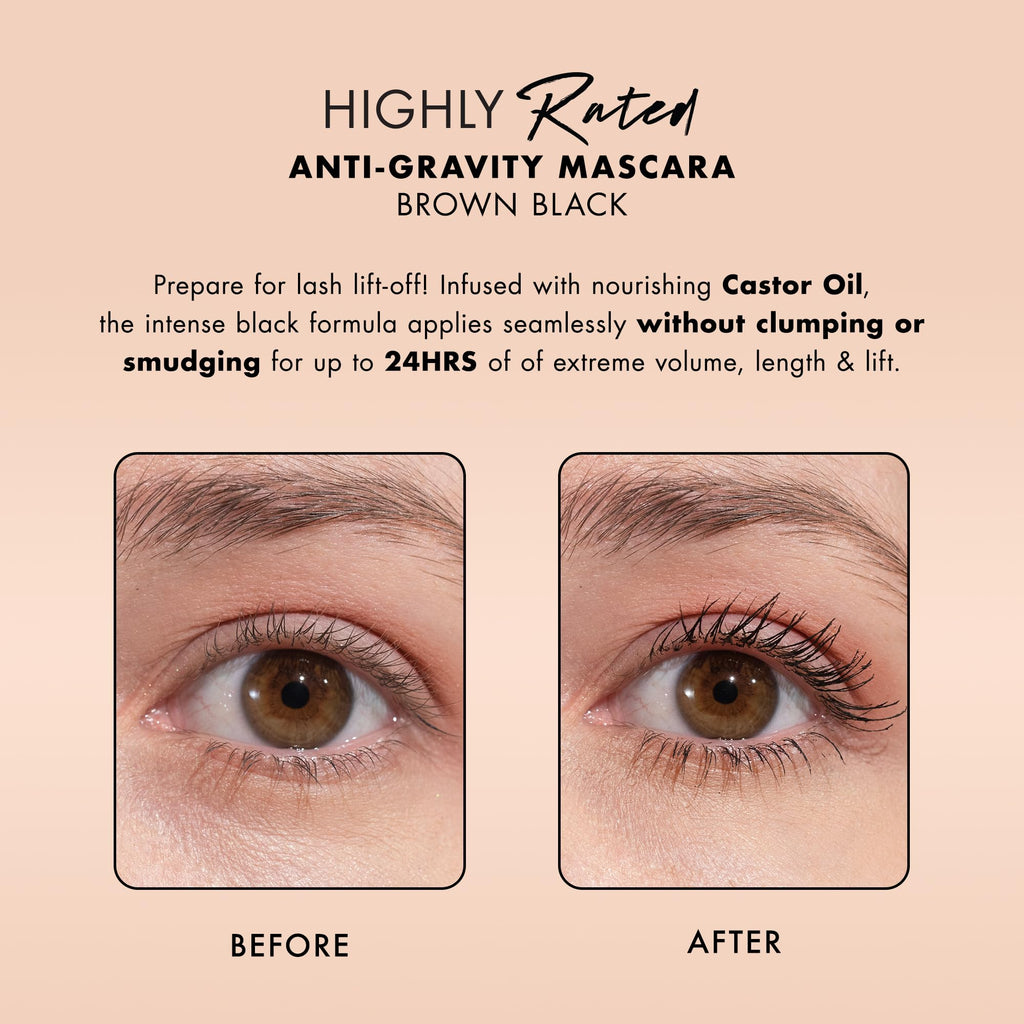 Milani Mascara Volume and Length, Highly Rated Anti-Gravity Black Shade with Castor Oil and Molded Hourglass Shaped Lash Coating Mascara Wand
