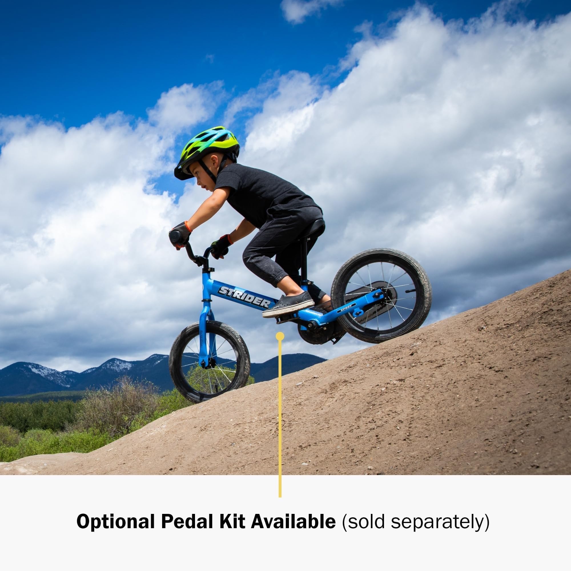 Strider 14x Classic, Balance Bike for Kids 3 to 6 Years - Includes Kid Sized Grips, Padded Seat, Performance Footrest, All-Purpose Tires-Easy Assembly, Tool-Free Adjustments