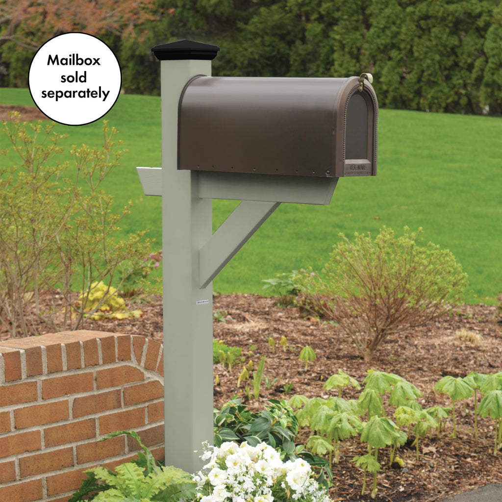Highwood AD-MLBX1-BKE Hazelton Mailbox Post, Black
