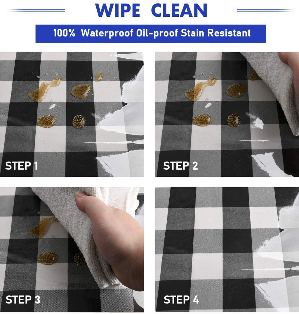 Hiasan Clear Plastic Tablecloth Rectangle - 100% Waterproof Oilproof Stain Resistant Wipeable Transparent Vinyl Table Cloth Protector, 30 x 30 Inch