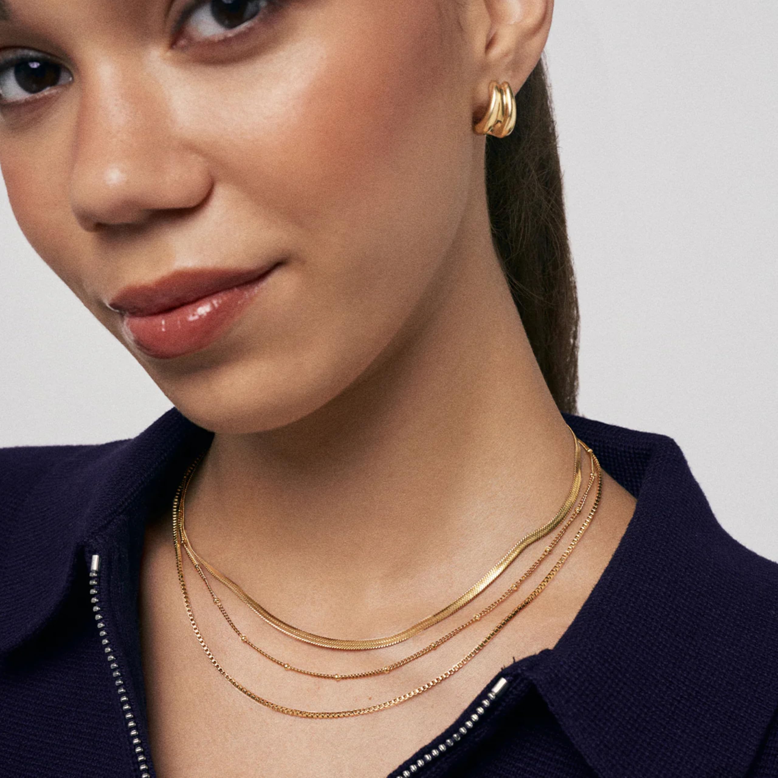 Hey Harper Gold Necklace For Women Trendy Necklace - 14K Golden PVD Coating Waterproof & Sweatproof Non Tarnish Jewelry Chain Necklaces