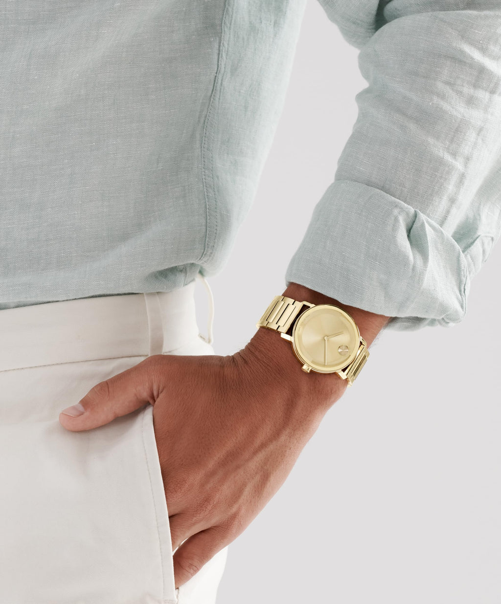 Movado Bold Evolution 2.0 Men's Watch - Swiss Quartz Movement, Stainless Steel Mesh Bracelet - 3 ATM Water Resistance - Luxury Fashion Timepiece for Him - 40mm