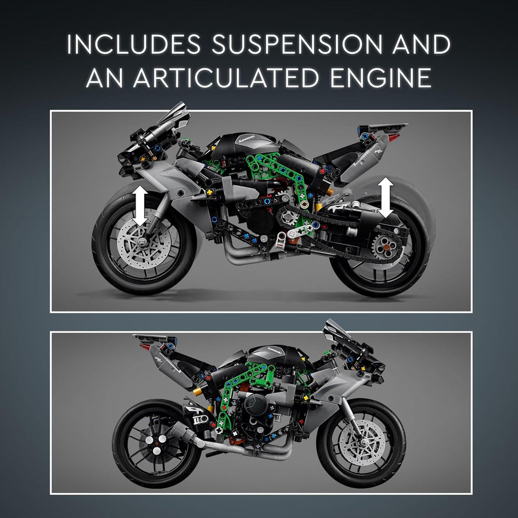 LEGO Technic Kawasaki Ninja H2R Motorcycle Toy - Building Toys for Kids, Boys & Girls, Ages 10+ - Kickstand for Display - Model Kit Birthday Gift - 42170