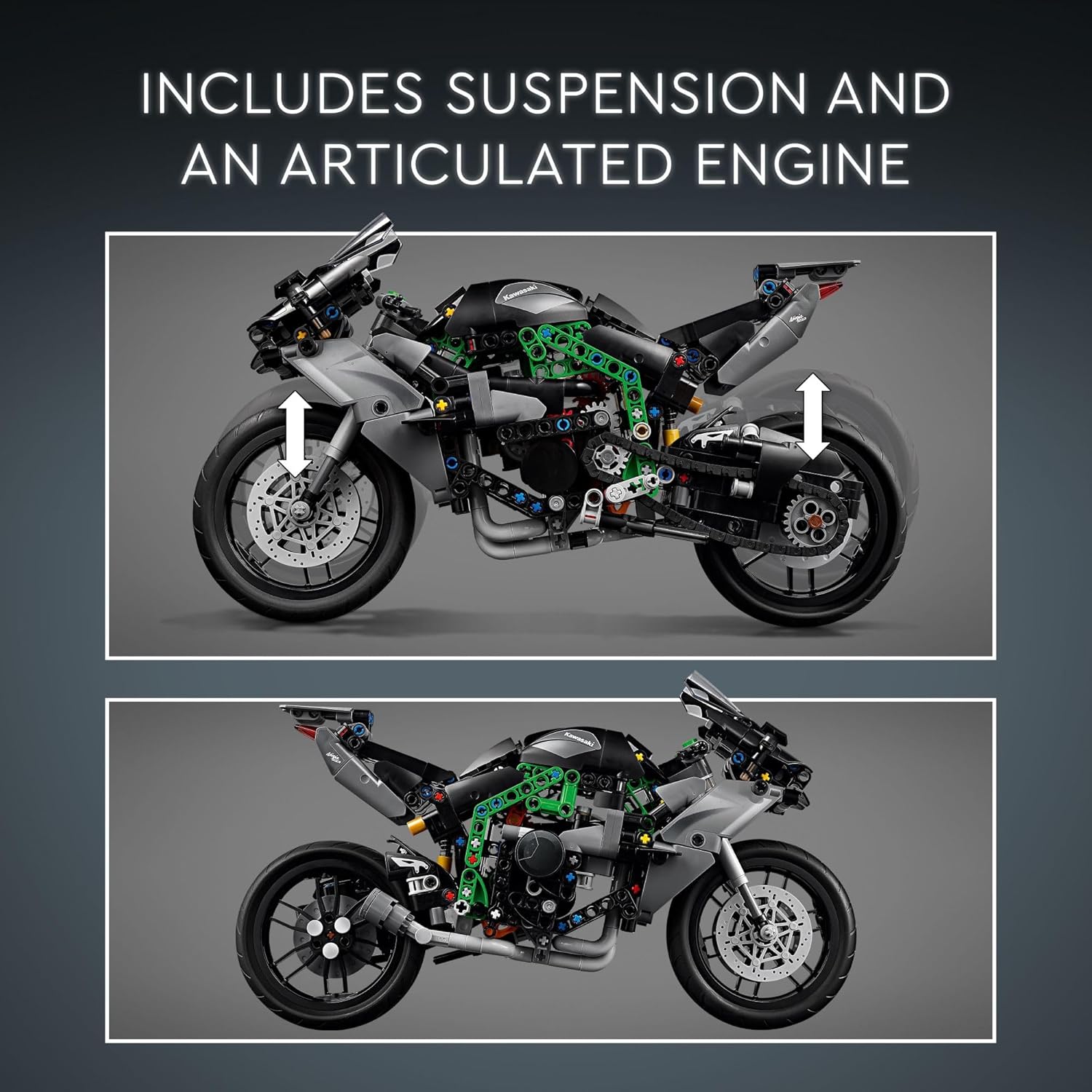 LEGO Technic Kawasaki Ninja H2R Motorcycle Toy - Building Toys for Kids, Boys & Girls, Ages 10+ - Kickstand for Display - Model Kit Birthday Gift - 42170