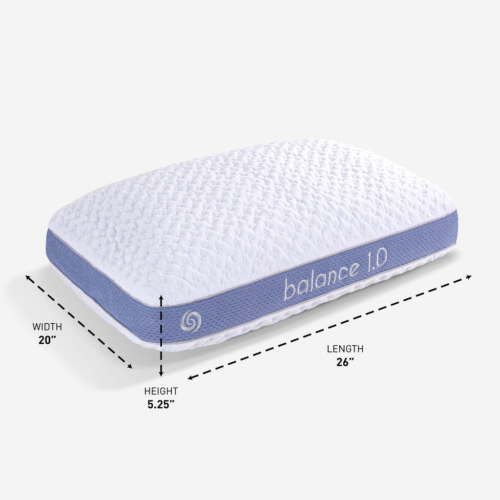 Bedgear Balance 1.0 Performance Pillow, Medium Support Bed Pillow for All Sleep Positions | Boost Blend Fill with Responsive Comfort & Air-X Mesh Ventilation | Washable Hypoallergenic Pillow