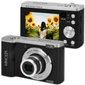 Minolta 56MP Dual Lens Digital Camera – 5X Optical Zoom, 5K Ultra HD Video, CMOS Sensor, 2.8-inch LCD Screen, Stabilization, Selfie Lens, 32GB Card, Rechargeable Battery (Black)