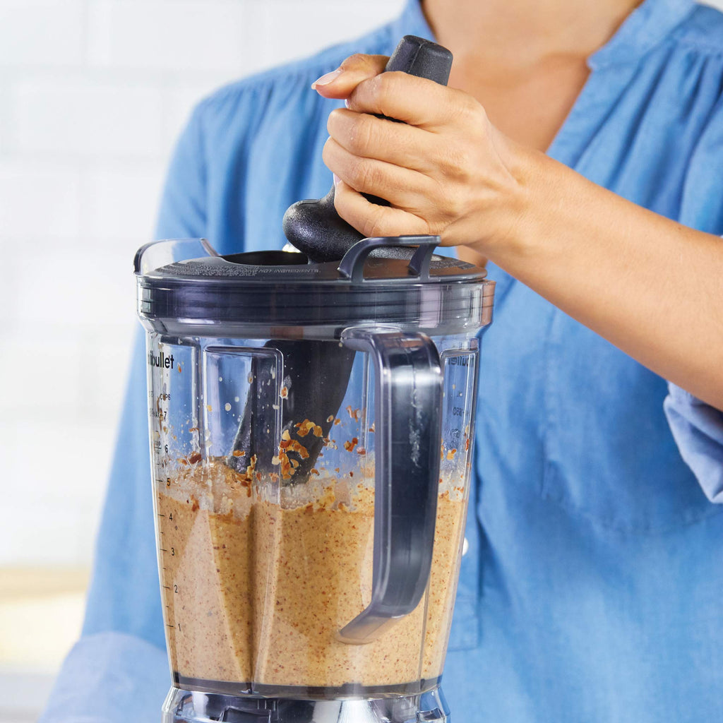 nutribullet Full-Size Blender Combo, Single-Serve & Large Capacity, 1200W, 64oz Pitcher, 32oz Cup, Extractor Blade, 3-Speed, Pulse, Smoothies, Soups, Sauces, Easy Cleaning, Matte Black, NBF50500AK