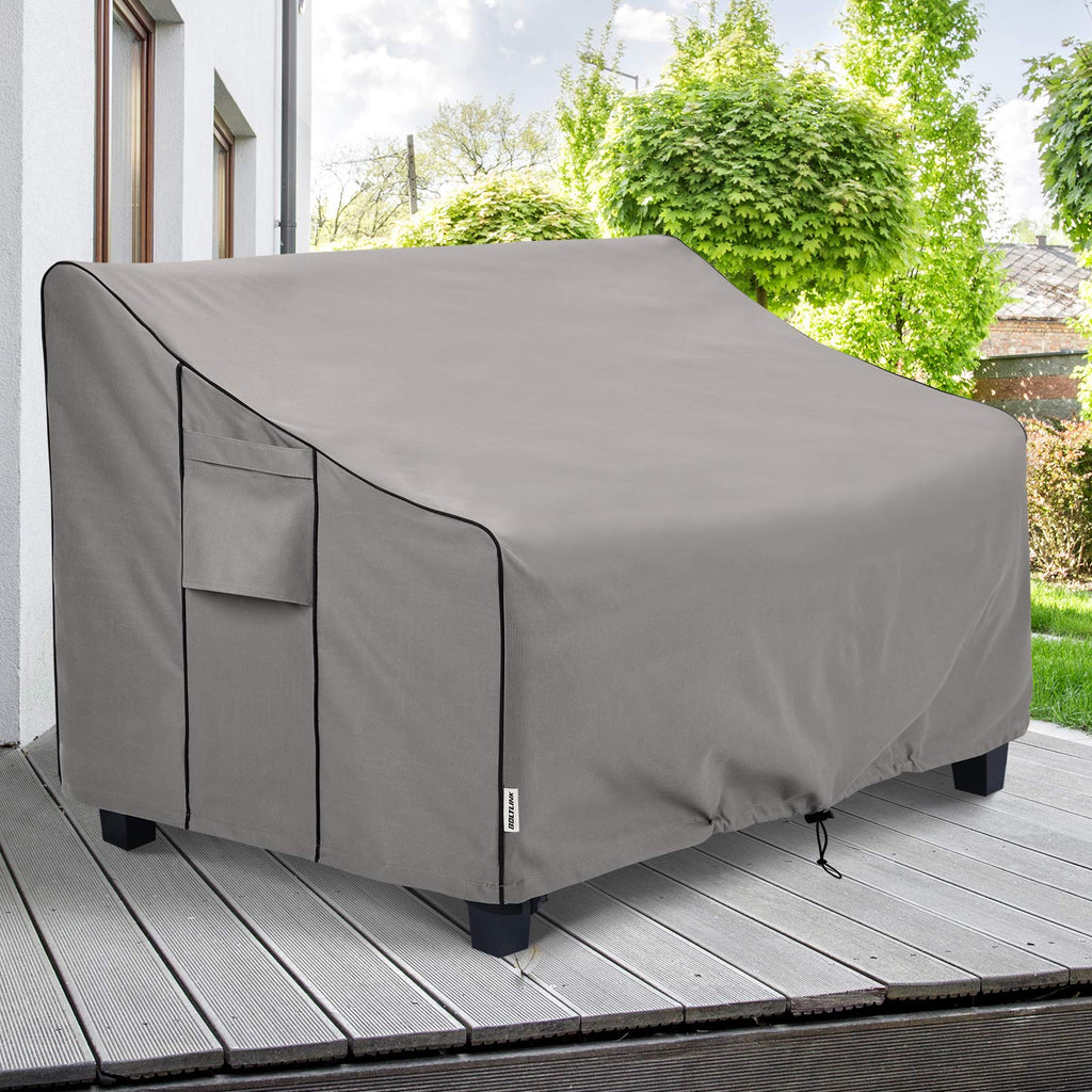 Patio Sofa Cover Waterproof, Heavy Duty 600D Oxford Fabric with UV Protection & Air Vents, Fits 52"W x 35"D x 34"H Inches for Outdoor Couch, Loveseat, Garden Furniture