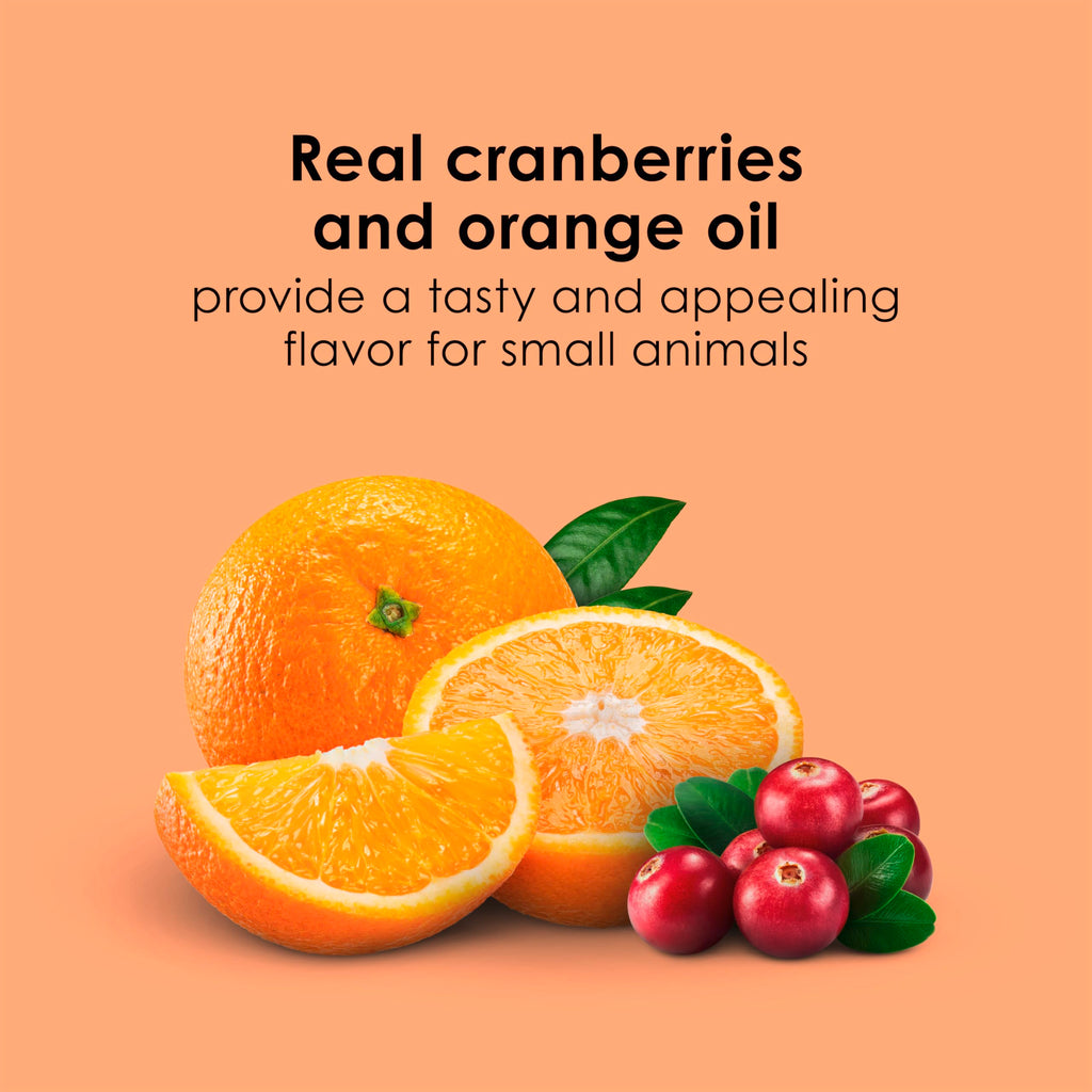 Kaytee Super C Bites Treat For Pet Guinea Pigs, Adult Rabbits, Chinchillas, and Other Small Animals, Cranberry and Orange, 4 oz