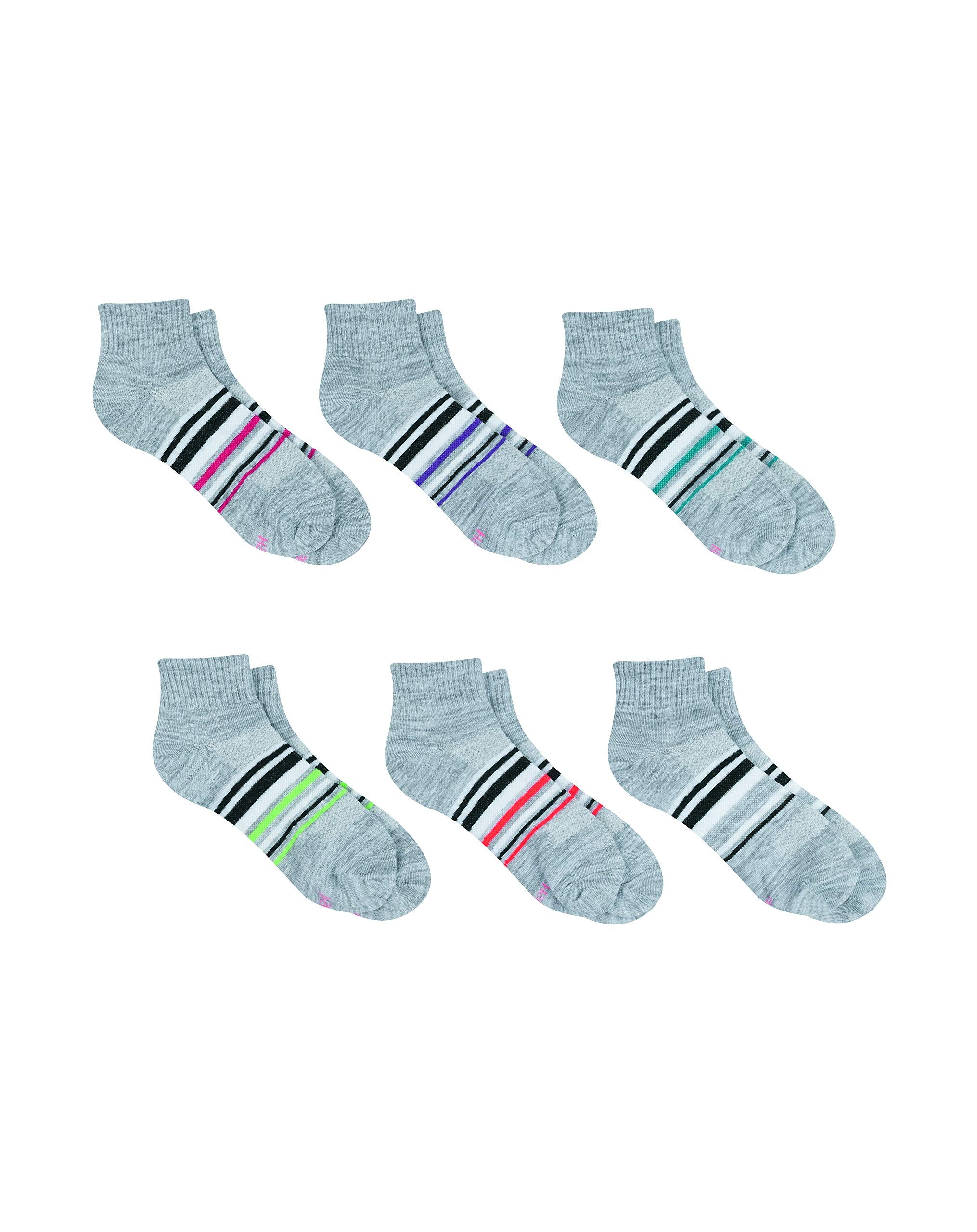 Hanes womens Hanes Women's 6-pair Lightweight Breathable Ventilation Ankle Socks