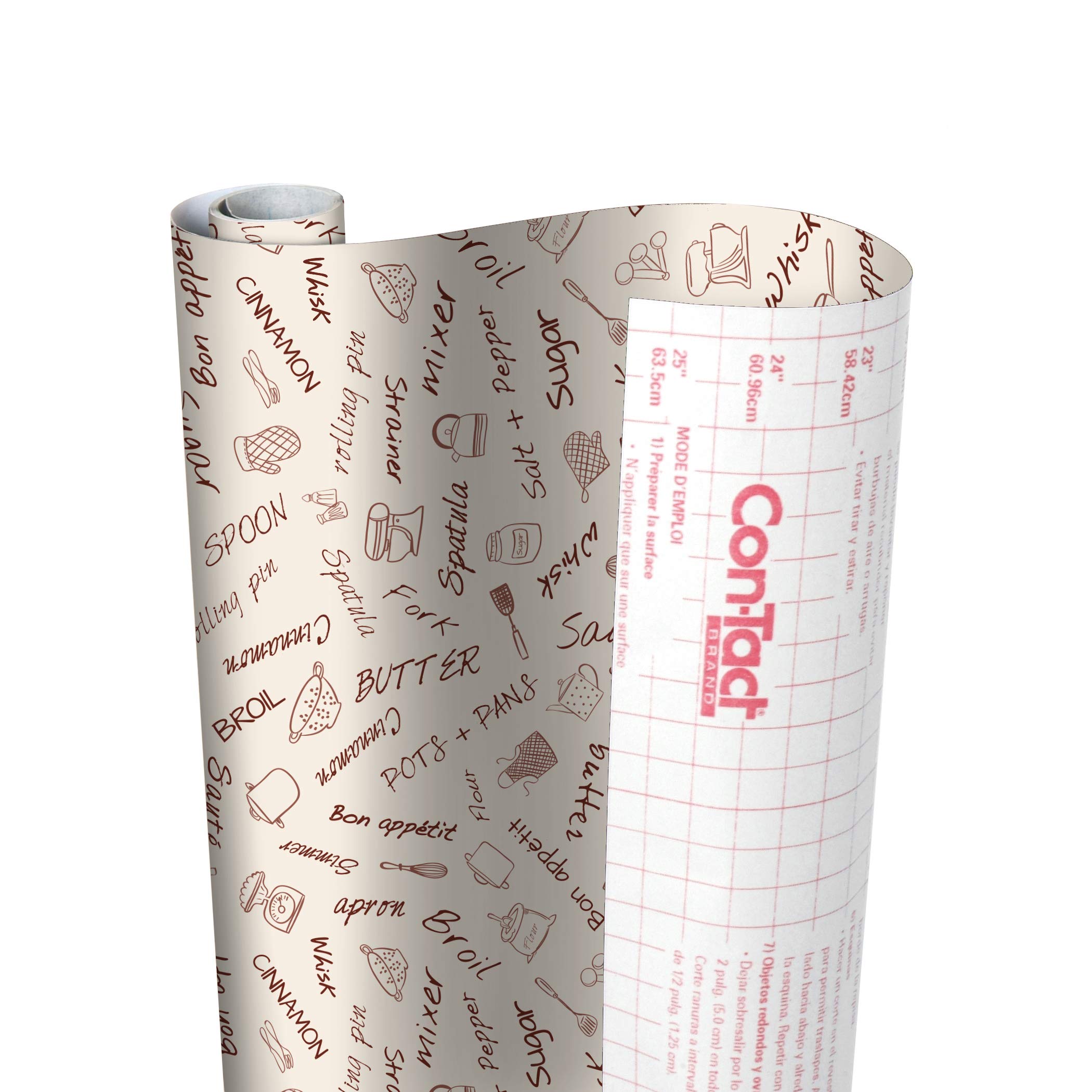 Con-Tact Brand Creative Covering, Self-Adhesive Shelf Liner, Multi-Purpose Vinyl Roll, Easy to Use and Apply, 18'' x 50', Abby Sage