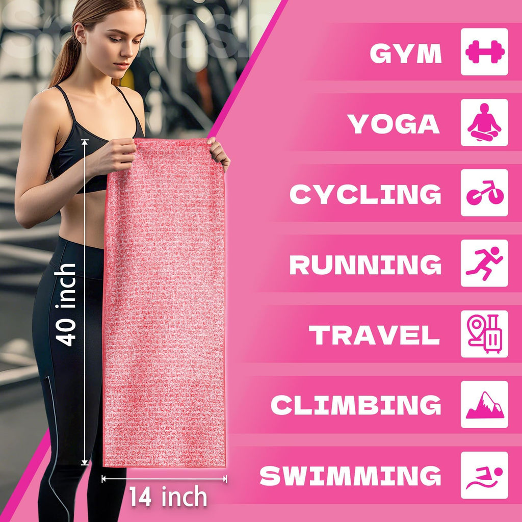 Microfiber Gym Towels for Showering Working Out Quick Dry Negative ions Large Middle Small Sizes Lightweight Gym Towel for Men Women Tennis Sports Towels for Body Hot Yoga Fitness Essentials