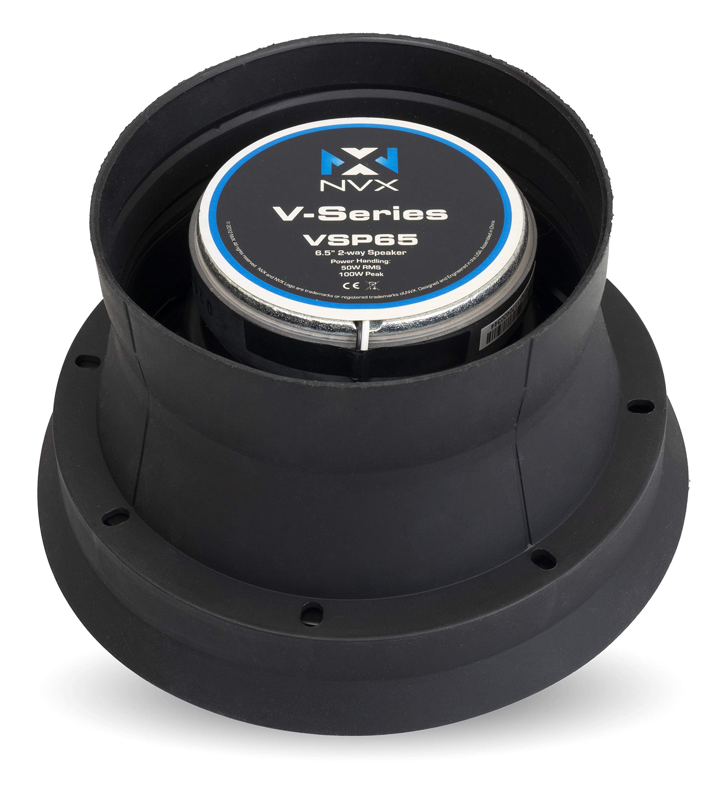 NVX XBAF525 2 Piece Universal 5.25” Silicone Rubber Speaker Baffles with Self Adhesive Foam Base Pad