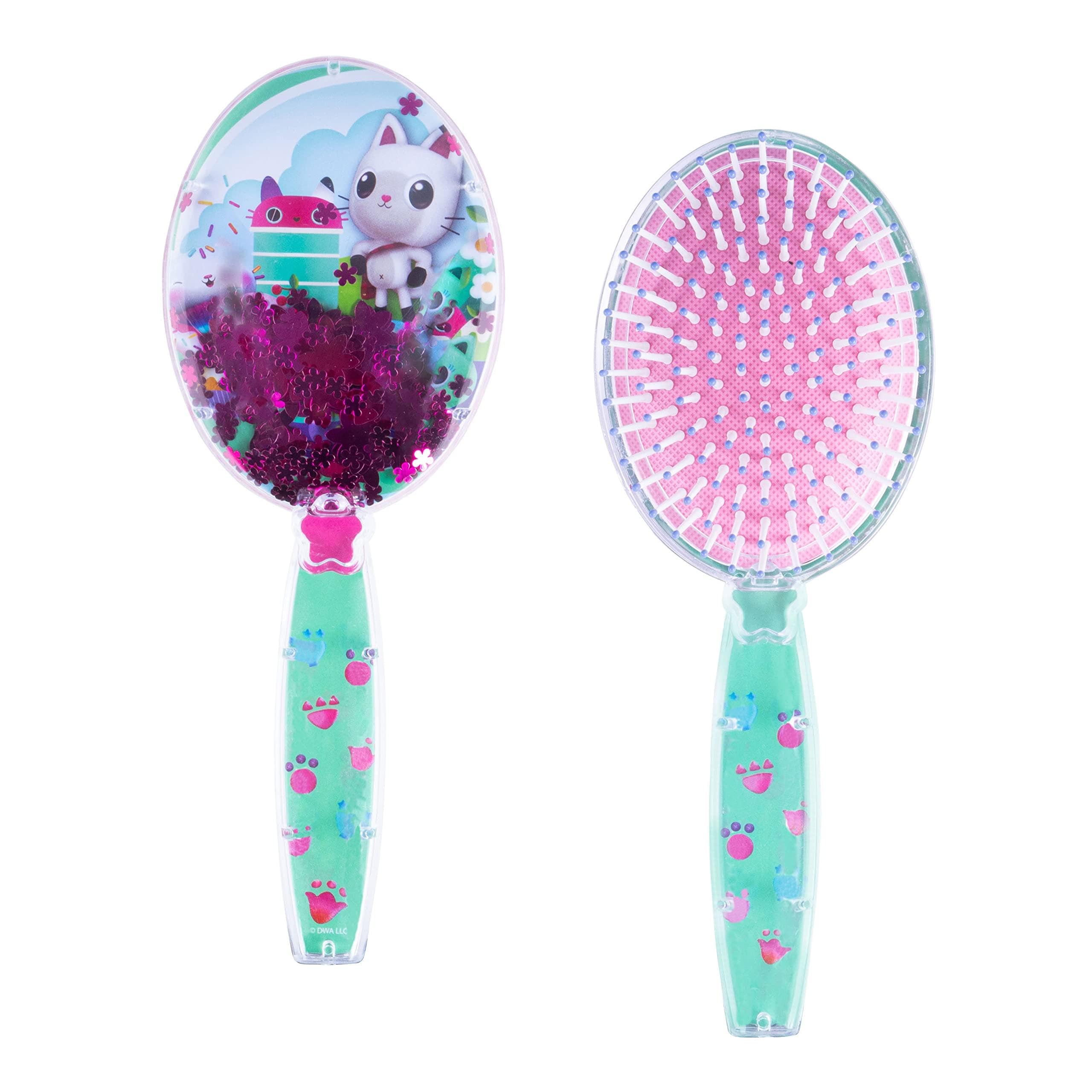 CoComelon Hair Brush with Magical Sparkling Stars Confetti HairBrush, Green - Kids Hair Brush Ages 3+