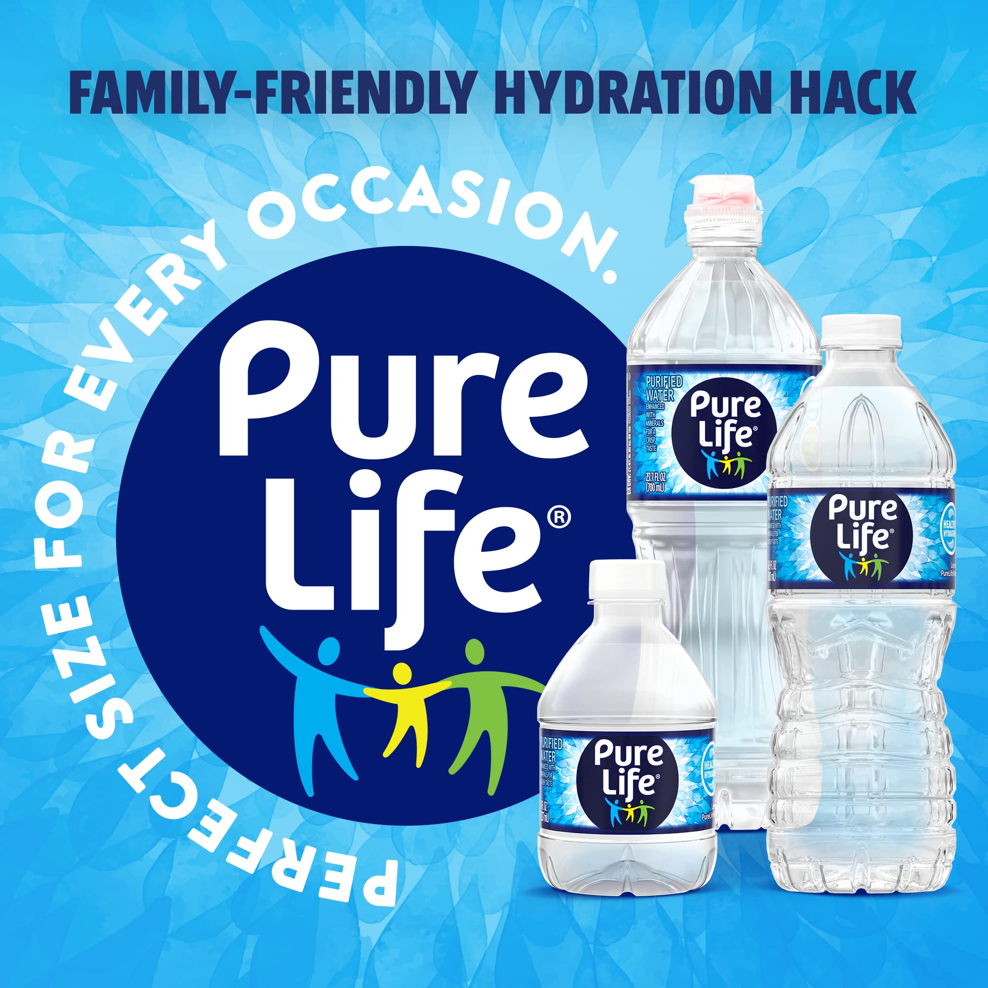 Pure Life, Purified Water, 16.9 Fl Oz, Plastic Bottled Water, 24 Pack