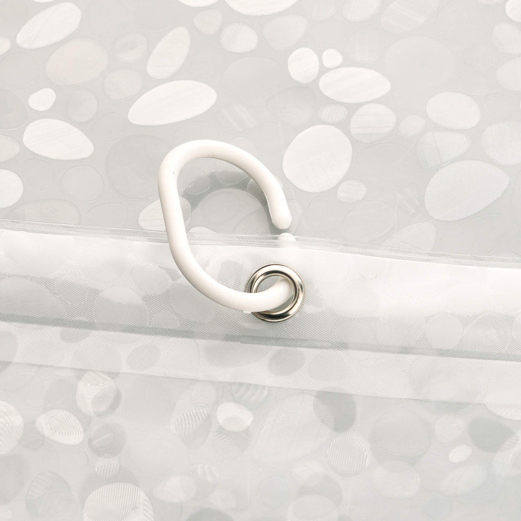 AooHome Eva Small 36x72 Inches Shower Liner, See Through Clear 8 Gauge Bathroom Curtain with Hooks, Bottom Magnets, Water Repellent, Heavy Duty, Rust Proof Grommets