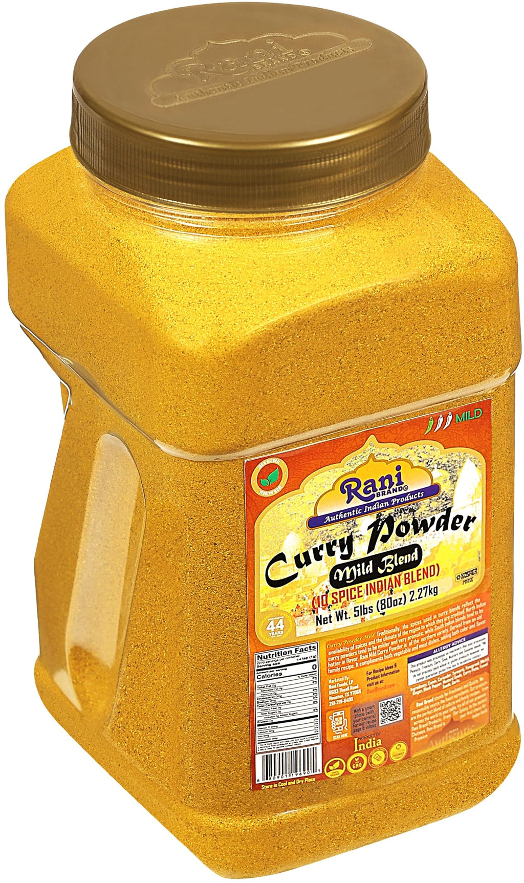 Rani Curry Powder Mild (10-Spice Authentic Indian Blend) 3oz (85g) PET Jar ~ All Natural | Salt-Free | NO Chili or Peppers | Vegan | No Colors | Gluten Friendly | NON-GMO | Kosher | Indian Origin