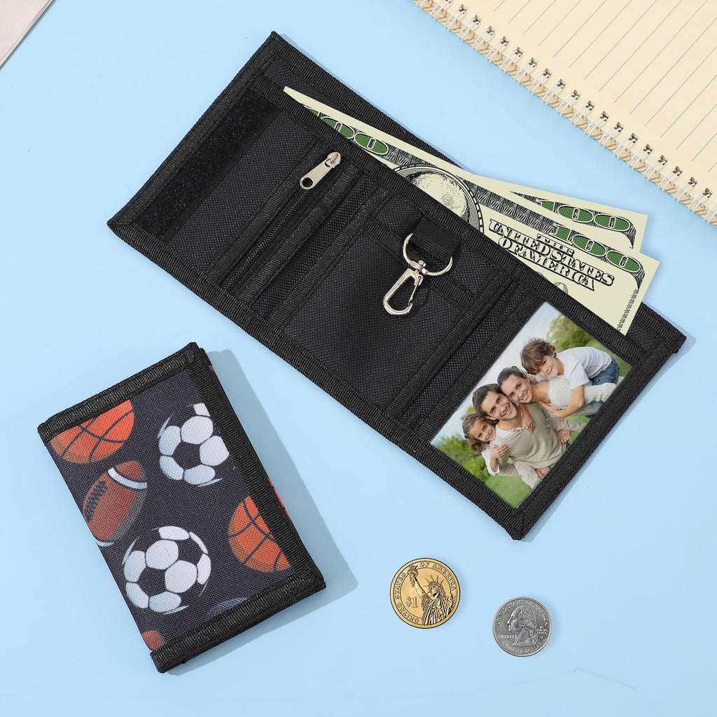 Leyeve wallet,Teen Wallet with Coin Pocket,Kids Wallets for Girls,RFID Trifold Canvas Outdoor lovely cartoon Wallet for Kids-Wallet with Magic Sticker - Alpaca