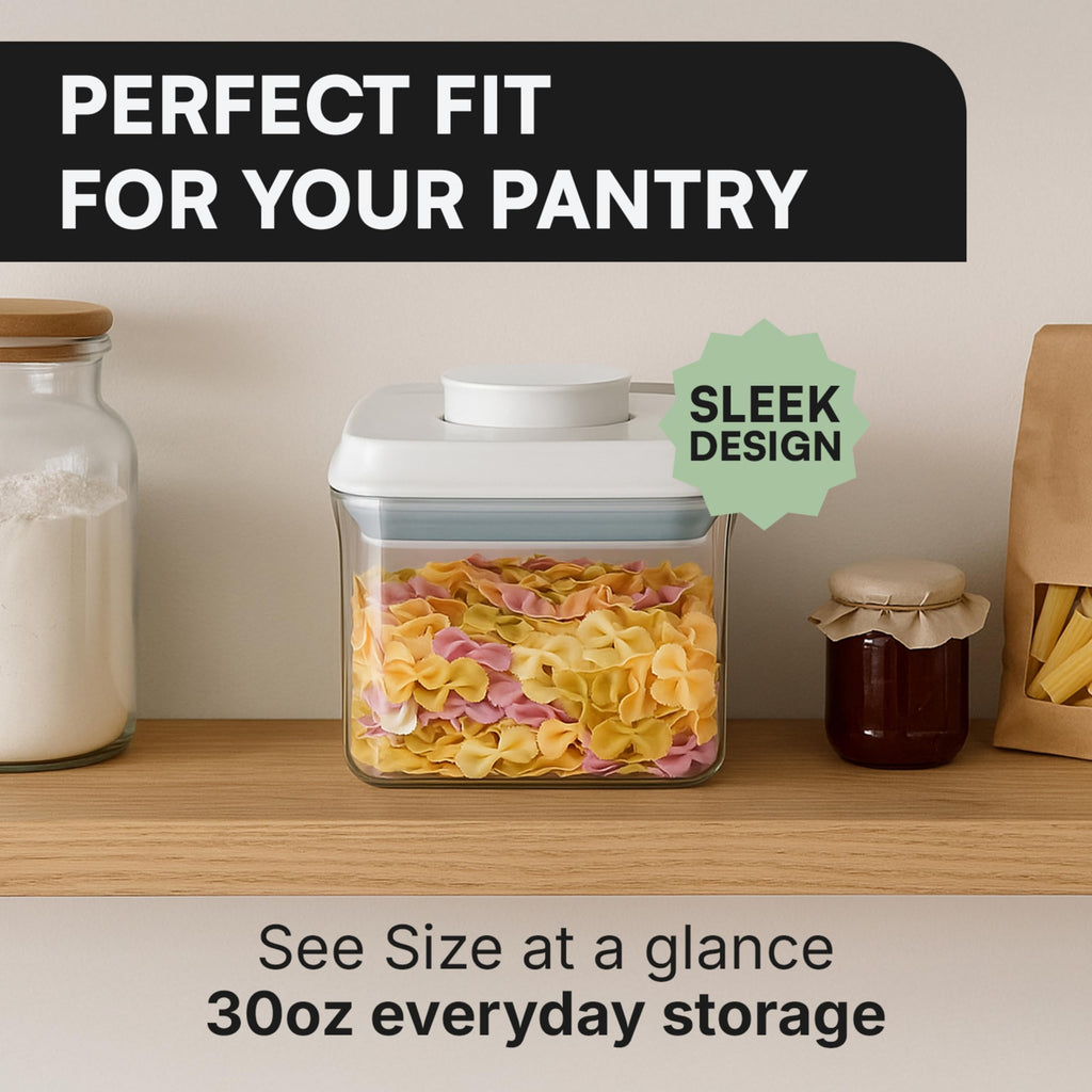 Bop Top Airtight Food Storage Containers with Lid 13.5 Cups / 108 oz | Kitchen Canister Sets | Air Tight Pantry Container | Pop Top Dry Food Storage Containers for Snacks, Sugar, Flour, Baking, Pasta