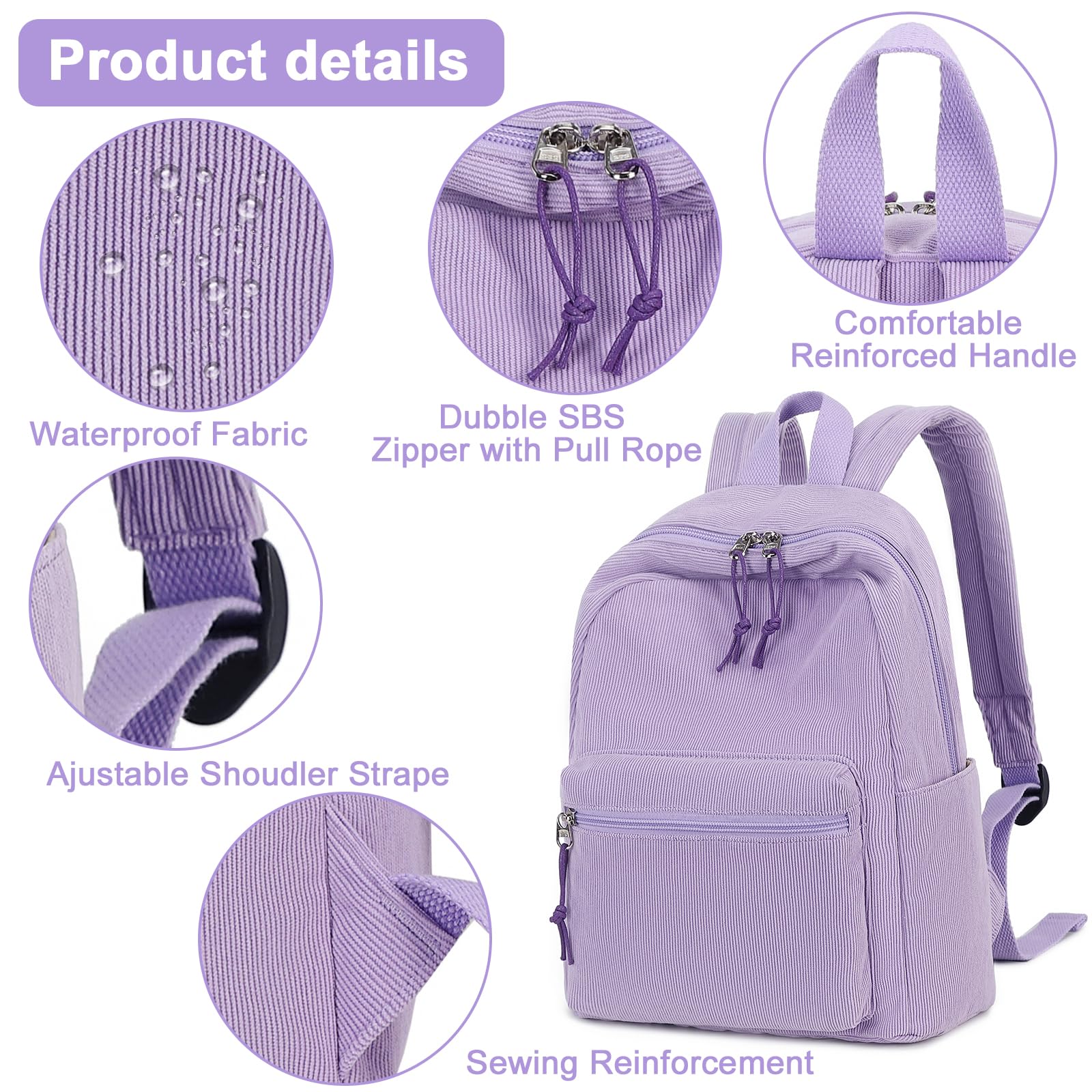 BTOOP Mini Backpack Women Girls Water-resistant Small Backpack Purse Shoulder Bag for Womens Adult Kids School Travel