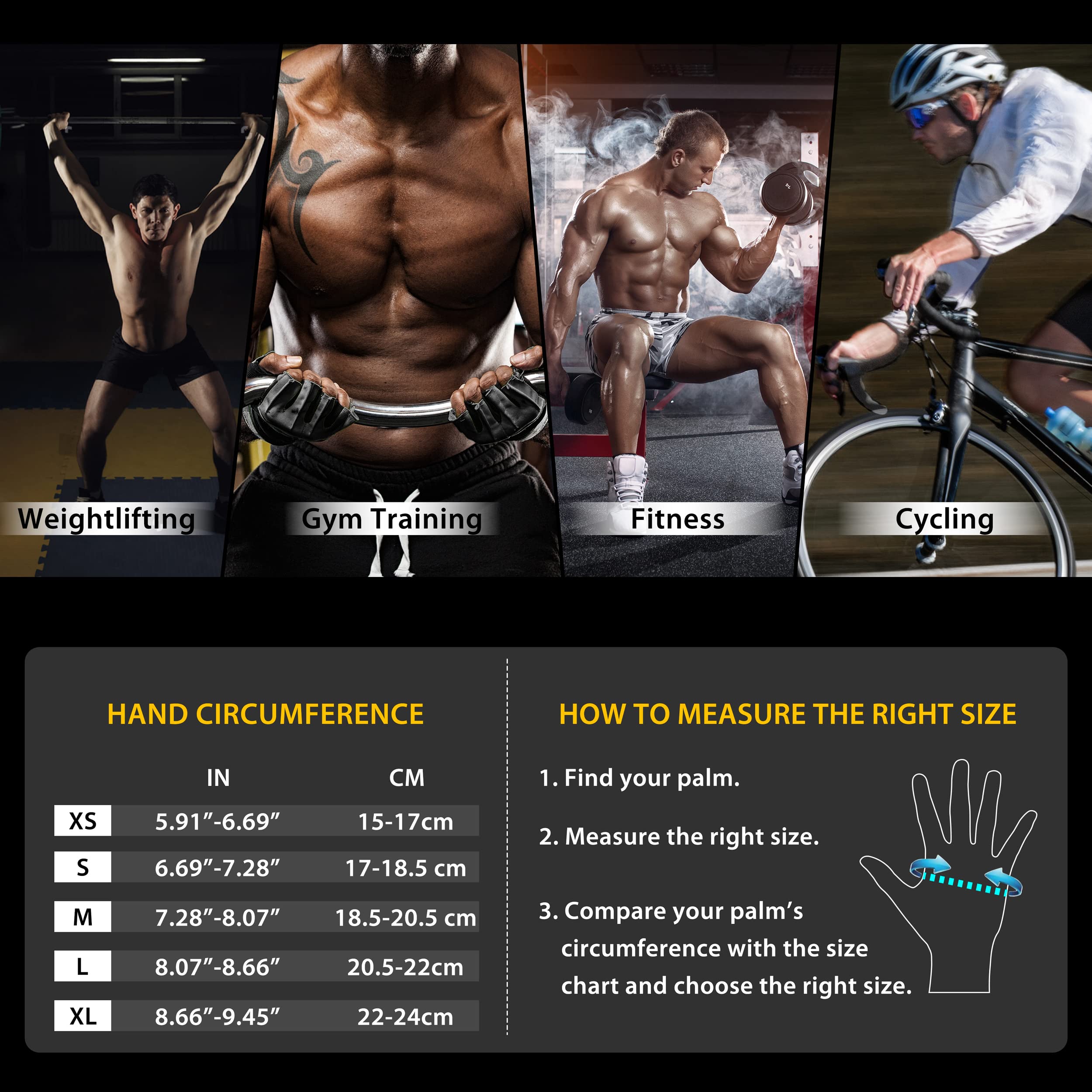SIMARI Breathable Workout Gloves for Men and Women, Padded Weight Lifting Gloves with Great Grip, Full Palm Protection for Gym Training, Cycling, Weightlifting, Exercise, Crossfit, Climbing