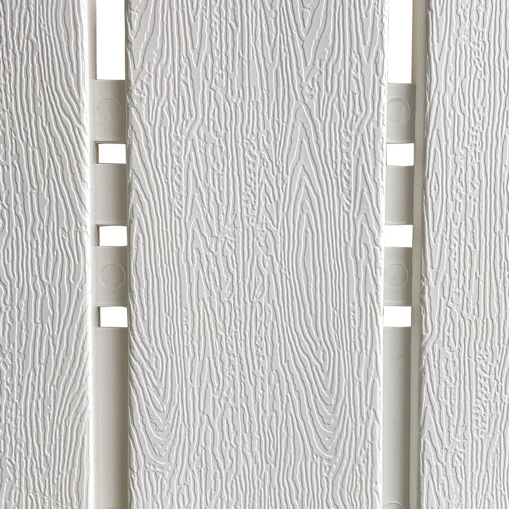 Garden Edging Border Kit 6.7 in Tall Decorative Double-Sided Wood-Look Fence Garden Border, Flower Bed Edging with 20 Anchoring Spikes, 9.3 Foot Kit (White)