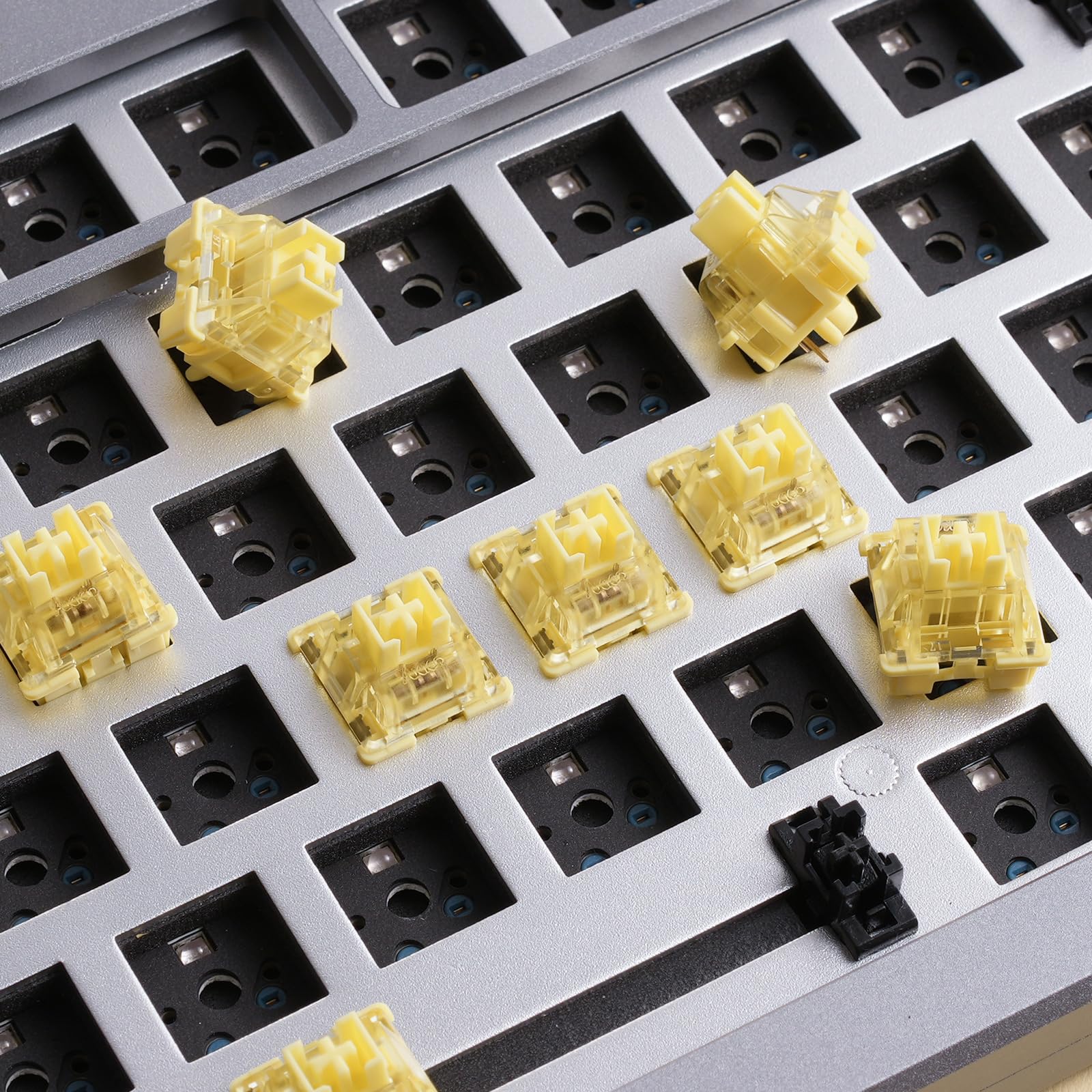 Akko V3 Creamy Blue Pro Keyboard Switch with Dustproof Stem for Mechanical Gaming Keyboard, 5-Pin 45gf Pre Lubed Tactile Key Switches (45pcs)