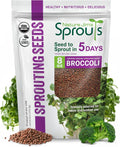 Nature Jim's Organic Broccoli Sprouting Seeds – Non-GMO, Rich in Sulforaphane, Fast-Growing Microgreen Seeds for Indoor/Outdoor Planting– Ideal Organic Sprouting Seed for Nutritious Gardening - 8oz