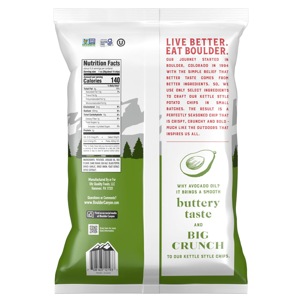 Boulder Canyon Boulder Batch Agave Sriracha Kettle Potato Chips, 5.25 oz - Pack of 12