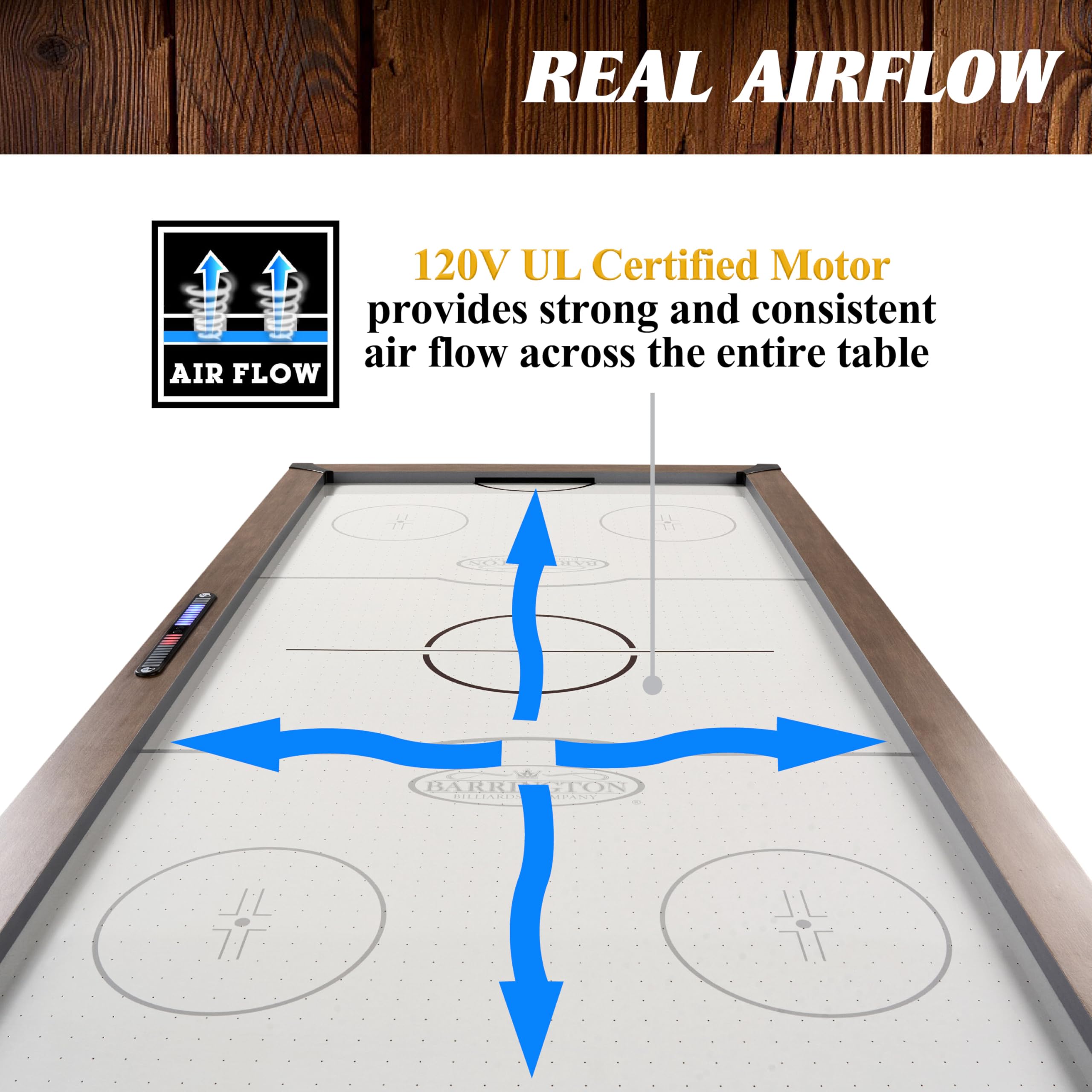 Barrington Billiards Air Hockey Table with Accessories, Perfect for Family Game Rooms | with Accessories