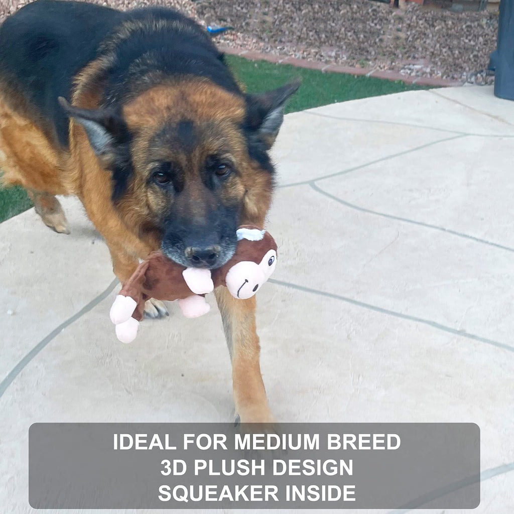 Jalousie Multipack Dog Squeaky Toys Strong Almost Indestructible, with Added Liner for Longer Play Dog Chew Toys (3 Pack - XLarge)