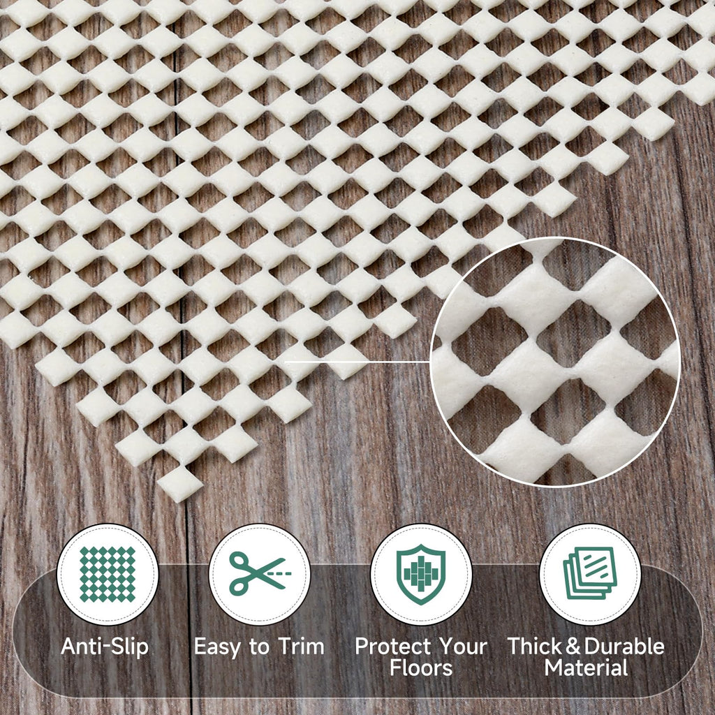 BALEINE Non Slip Rug Pad Rug Gripper for Hardwood Floors, Extra Thick Non Slip Mat Under Carpet (2'x3')