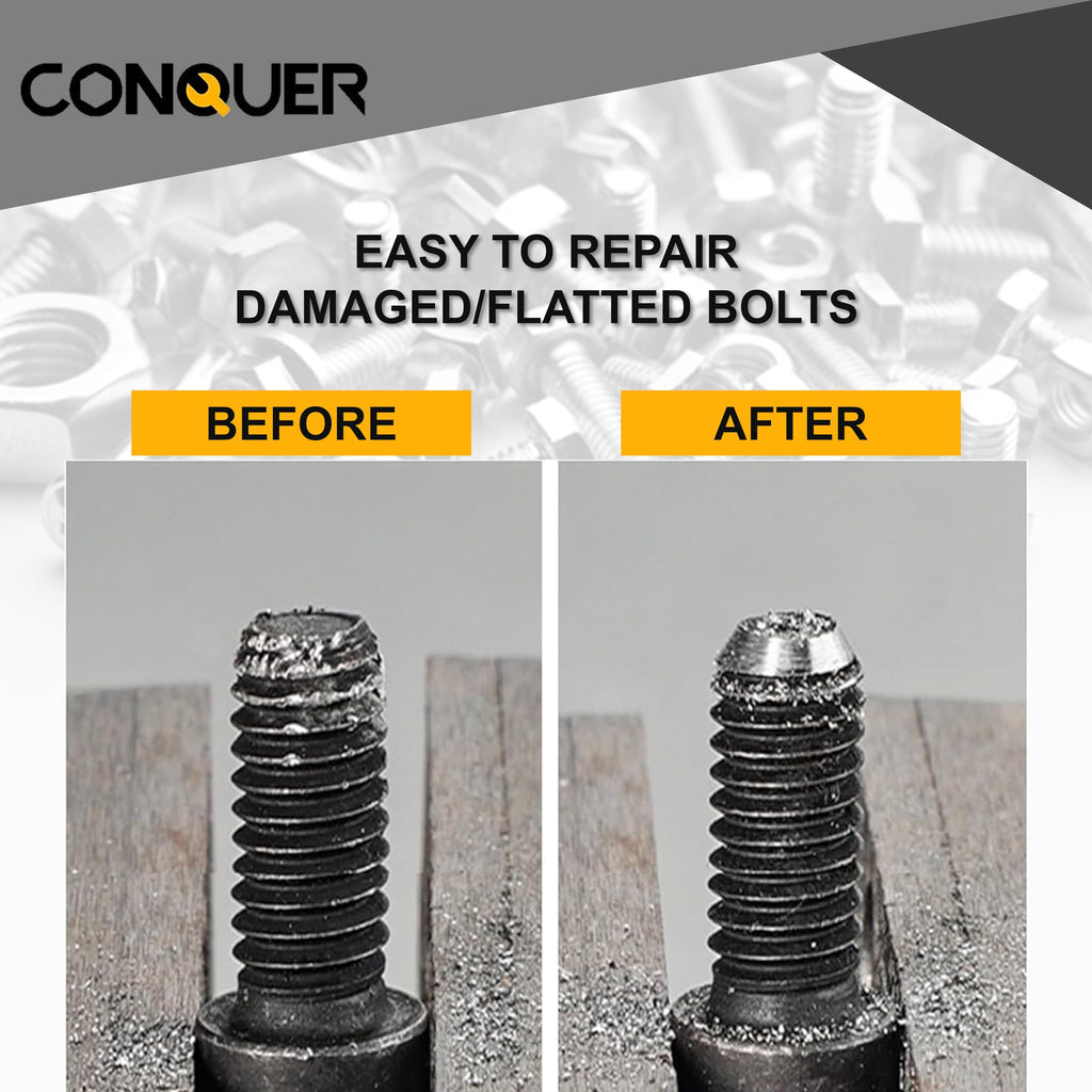 CONQUER Tools Deburring External Chamfer Tool, Premium Tungsten Blade, Deburring Drill Bit, Remove Burr Tools Quick Release Shank Fits for 1/2"-1 3/8"(13mm-35mm) Stainless Steel Burr Removal